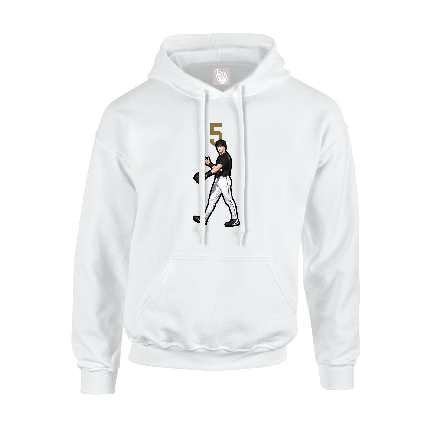 Hoodie — Number Top in White