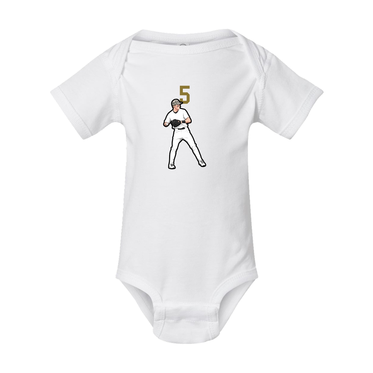 Baby Onesie — Number Top in White