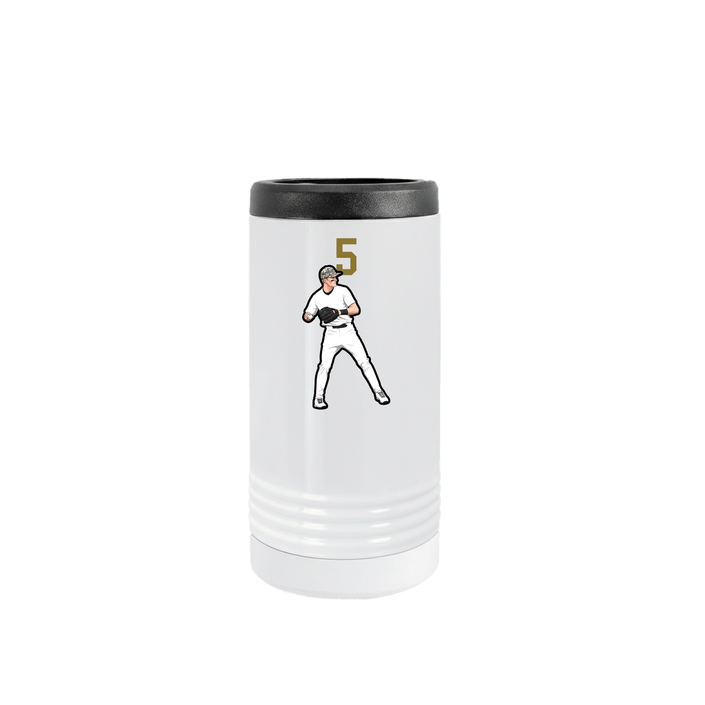 Slim Beverage Holder — Number Top in White
