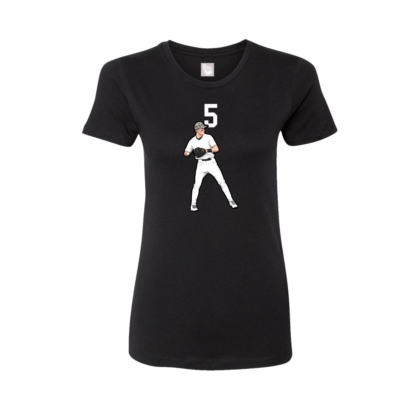 Womens Tee — Number Top in Black