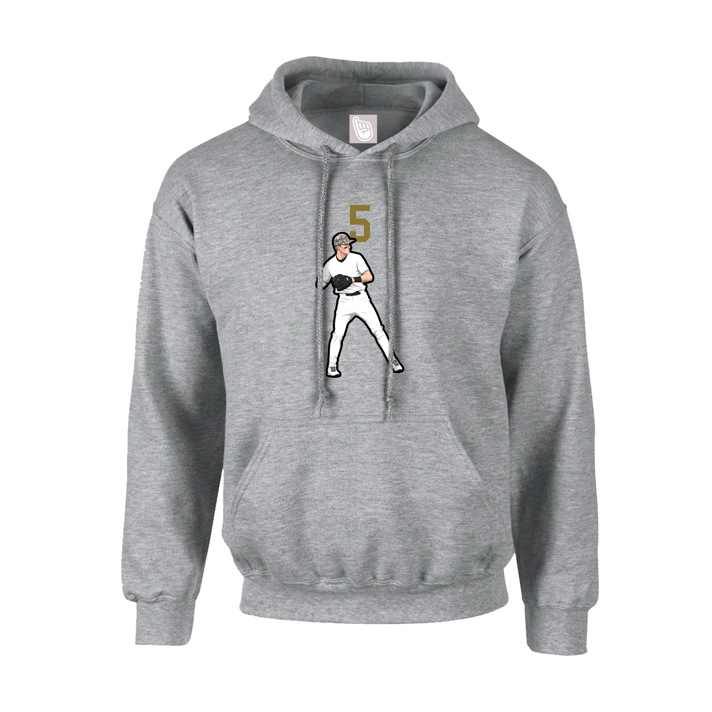 Youth Hoodie — Number Top in Grey