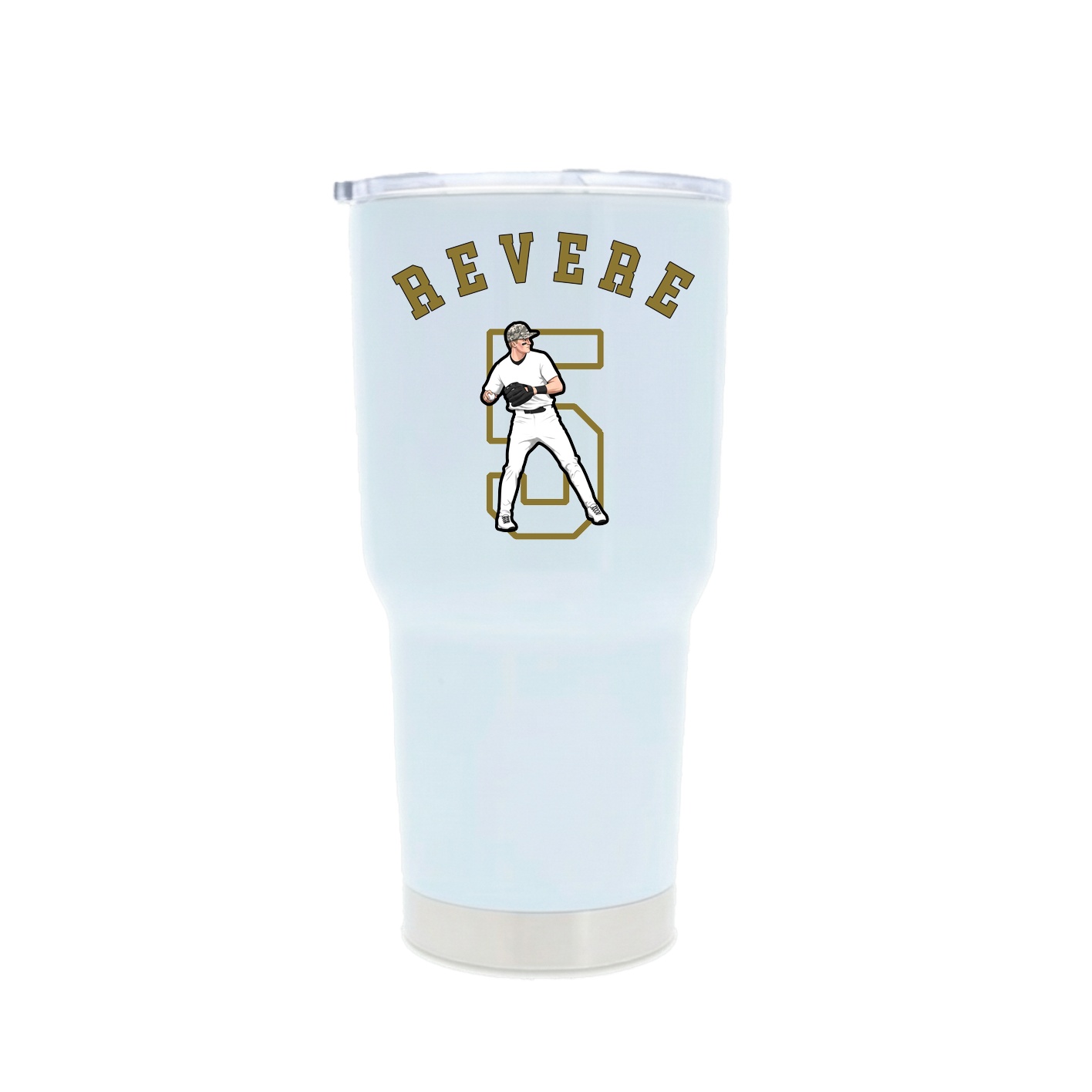 30oz Stainless Steel Tumbler — Shirsey Arch in White