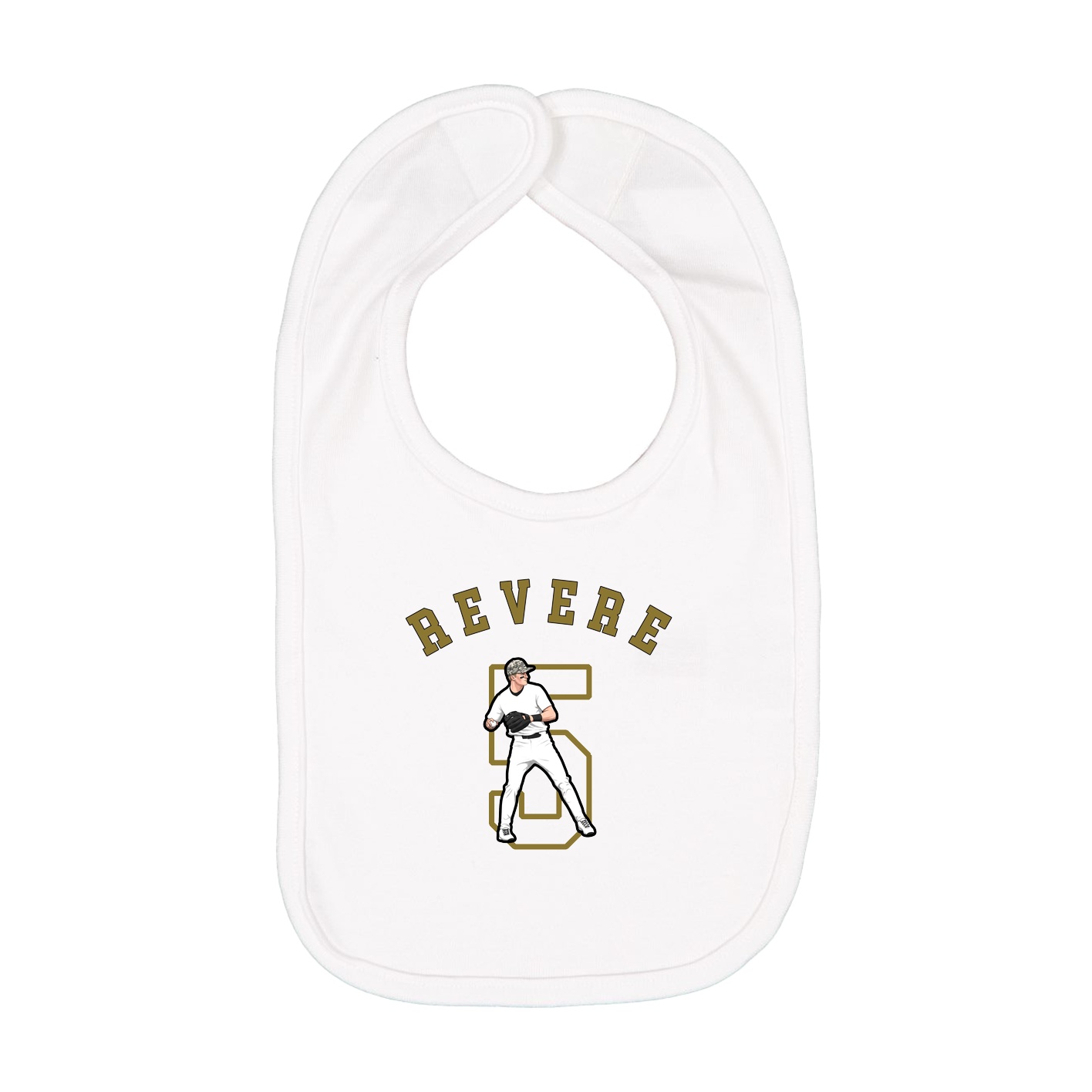 Infant Bib — Shirsey Arch in White