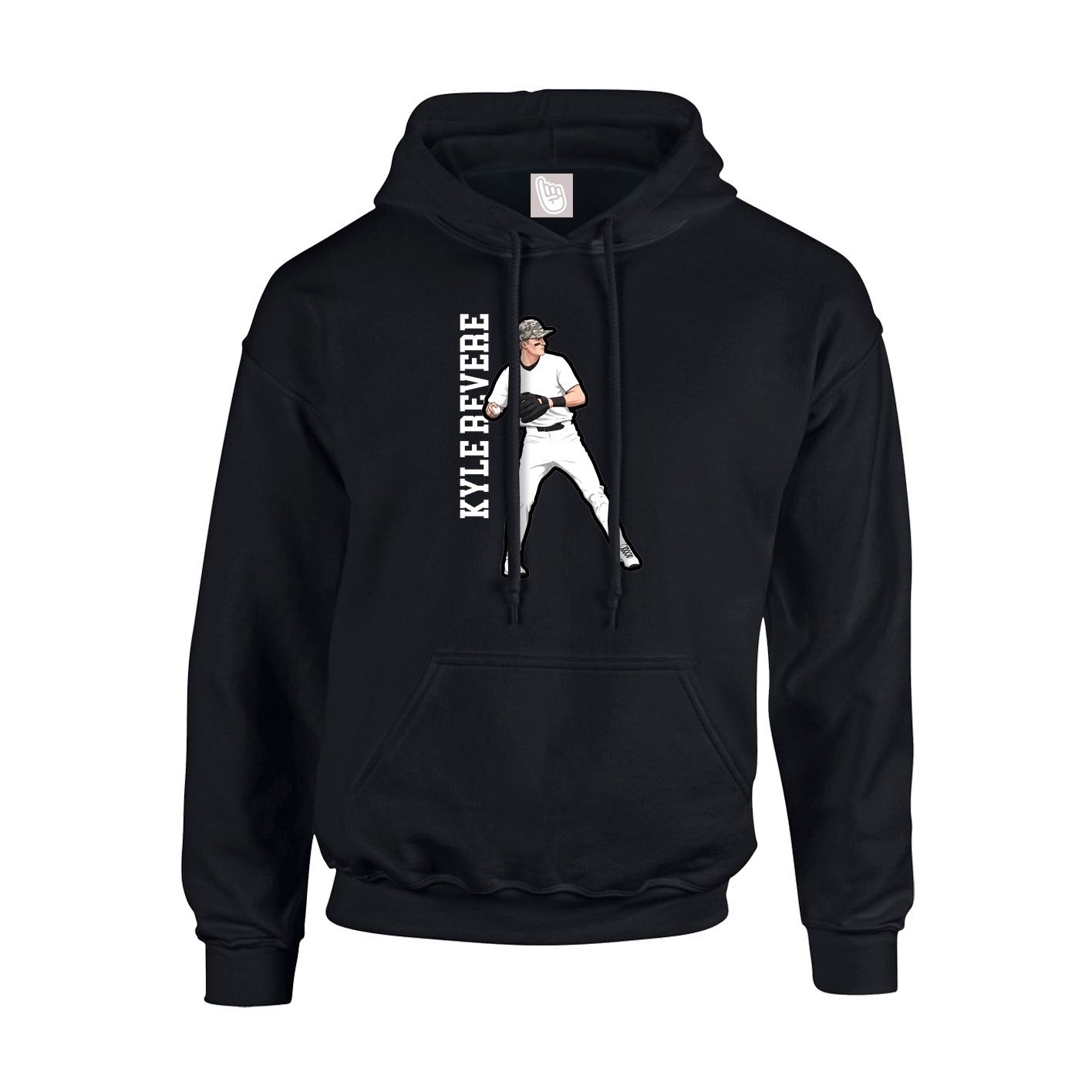 Hoodie — Name Vertical in Black