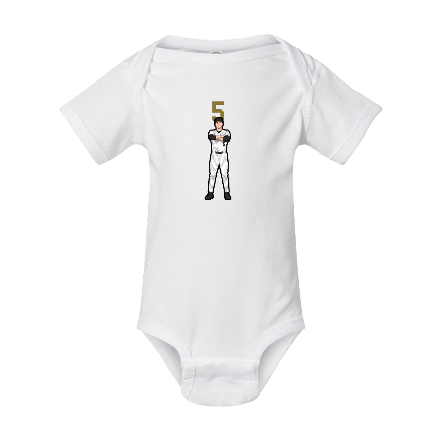 Baby Onesie — Number Top in White