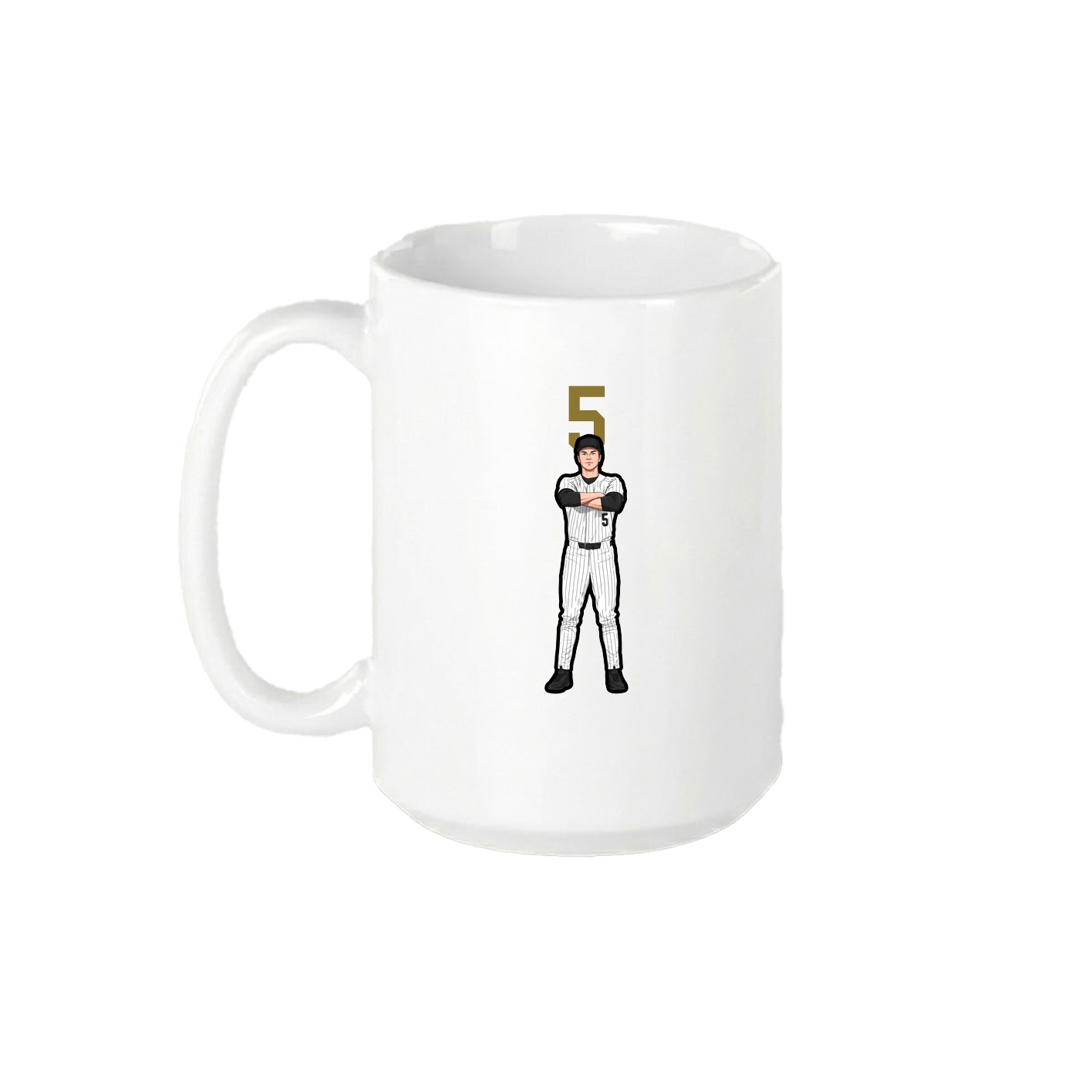 15oz Coffee Mug — Number Top in White
