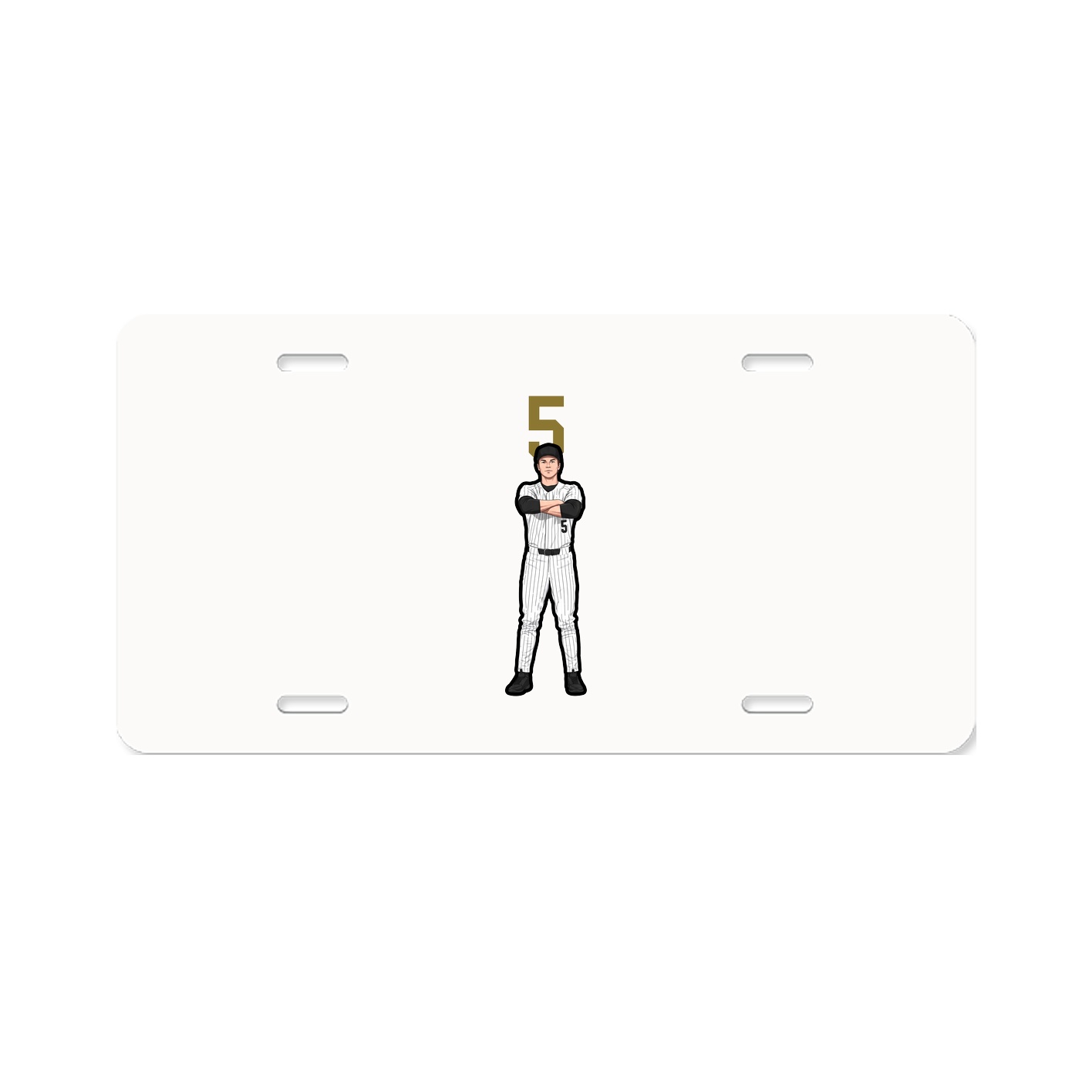 License Plate — Number Top in Classic