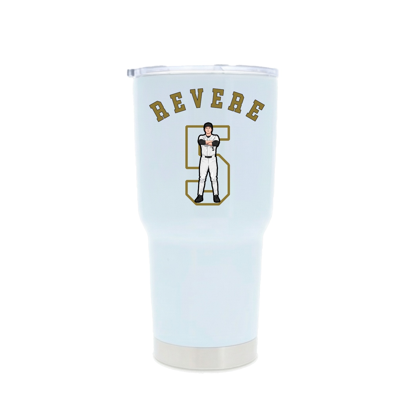 30oz Stainless Steel Tumbler — Shirsey Arch in White