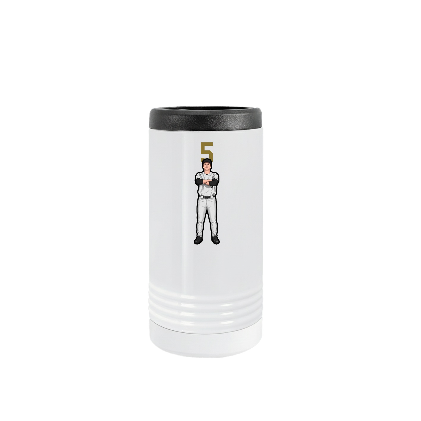Slim Beverage Holder — Number Top in White