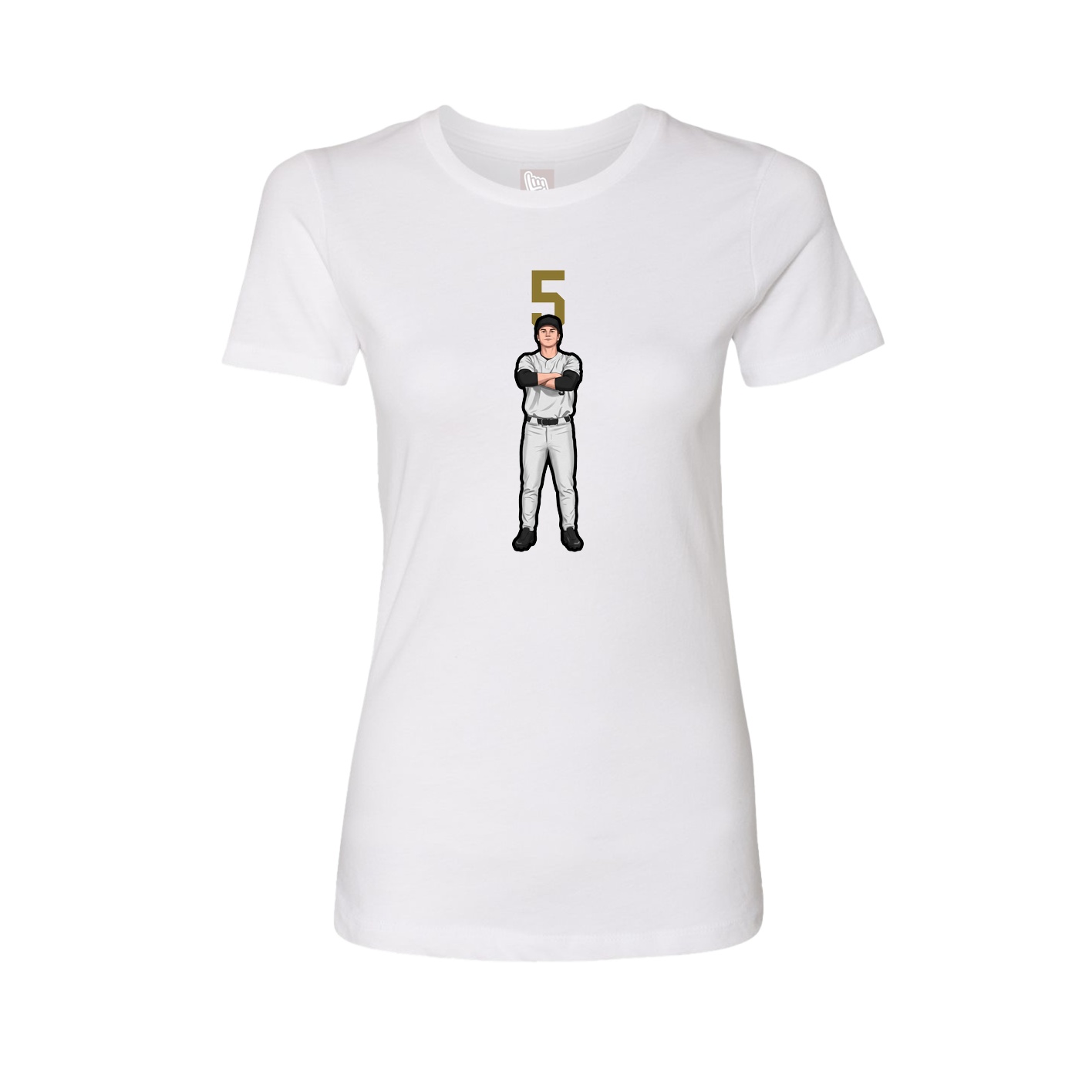 Womens Tee — Number Top in White