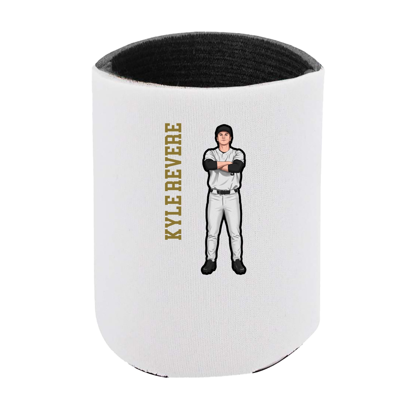 Can Holder — Name Vertical in White
