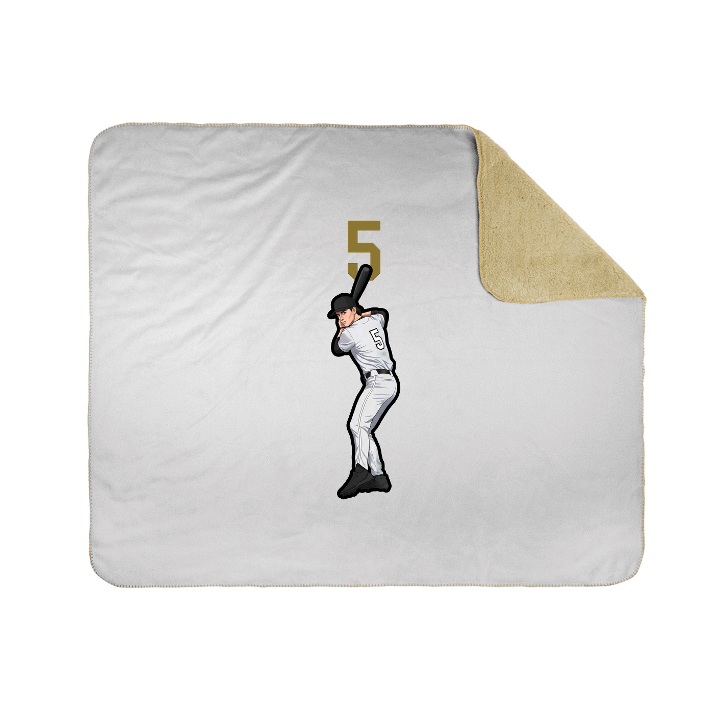 Throw Blanket — Number Top in White