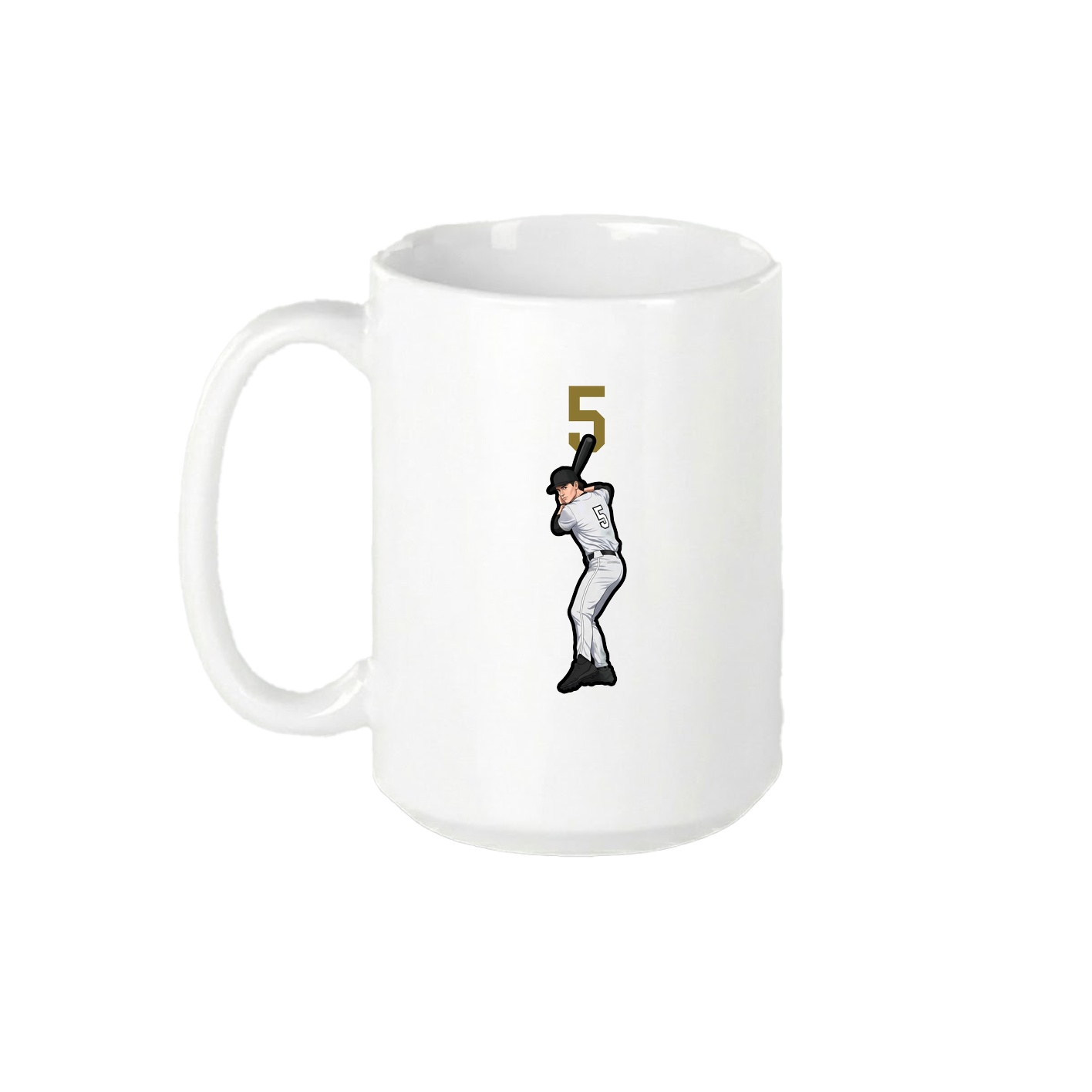 15oz Coffee Mug — Number Top in White