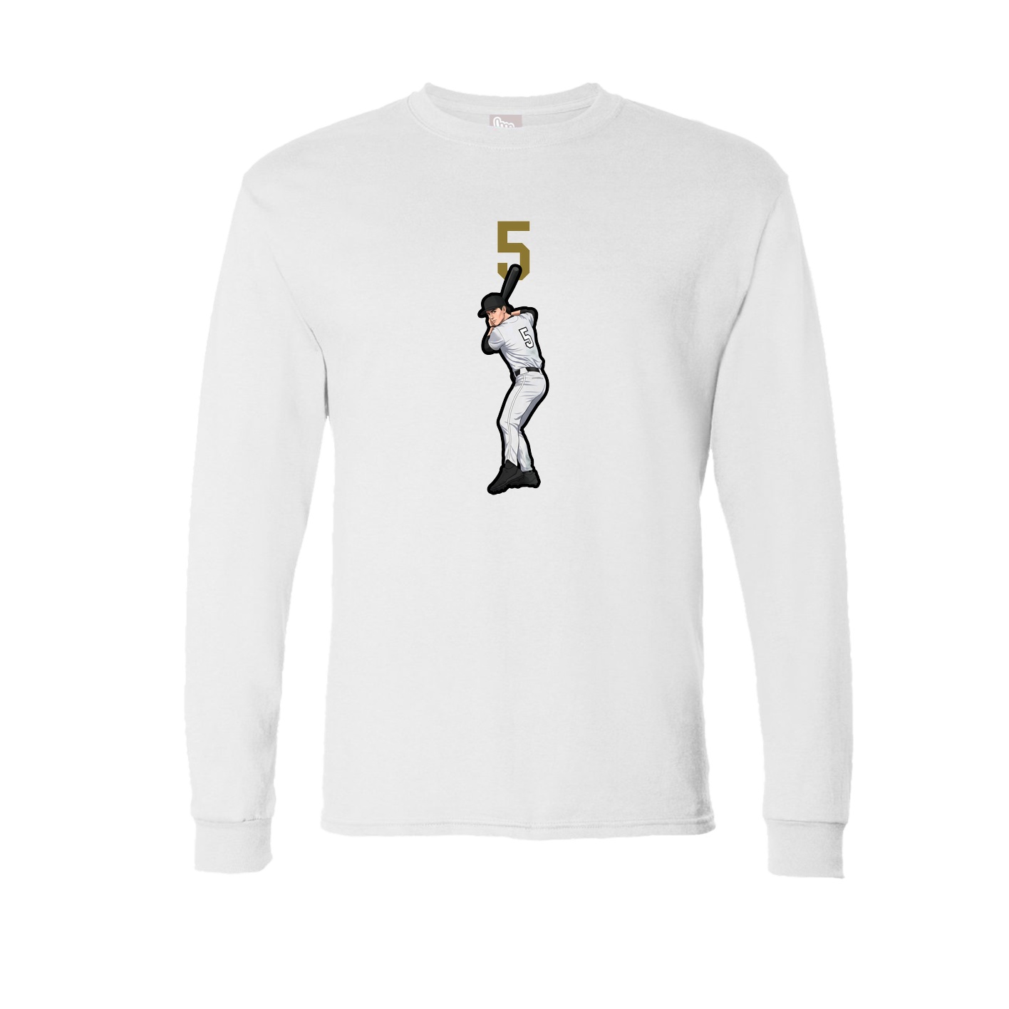 Long Sleeve Tee — Number Top in White