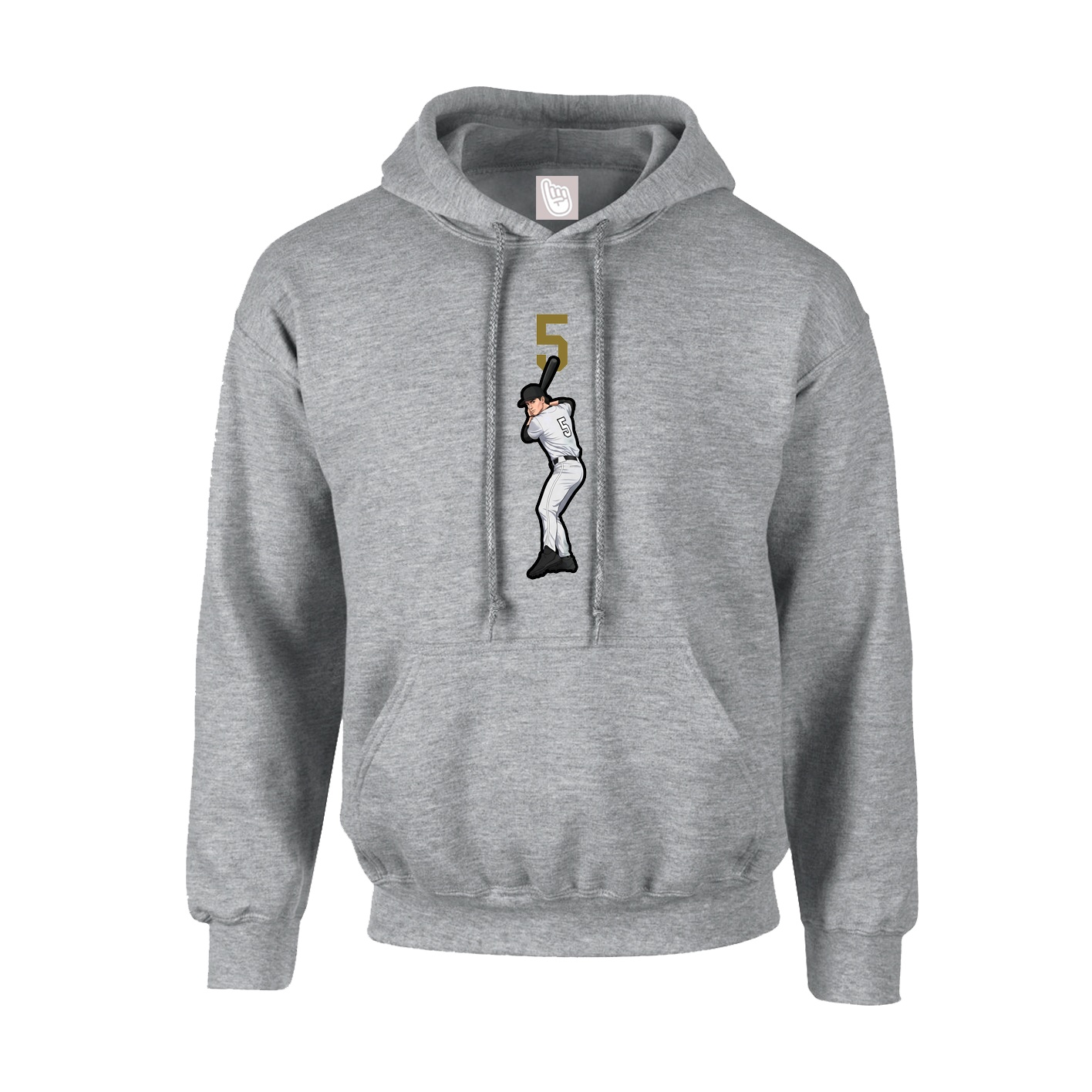 Youth Hoodie — Number Top in Grey