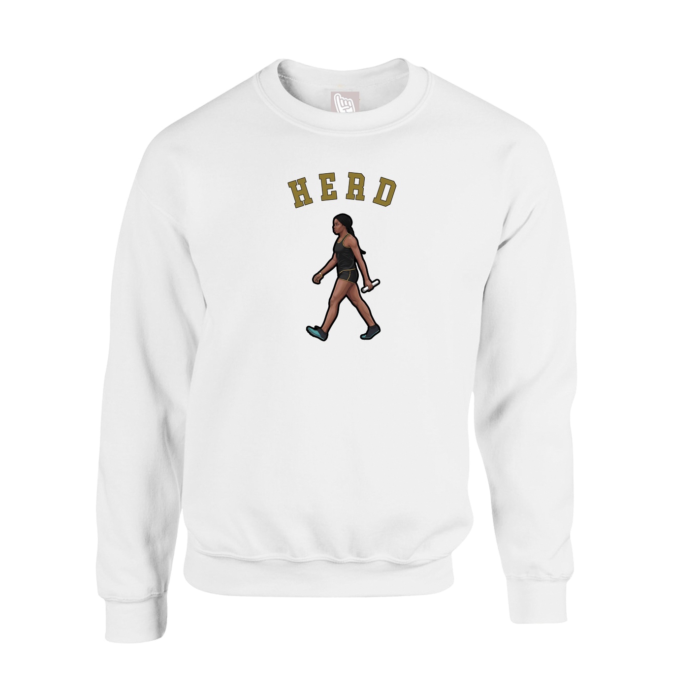 Fleece Crew — Shirsey Arch in White