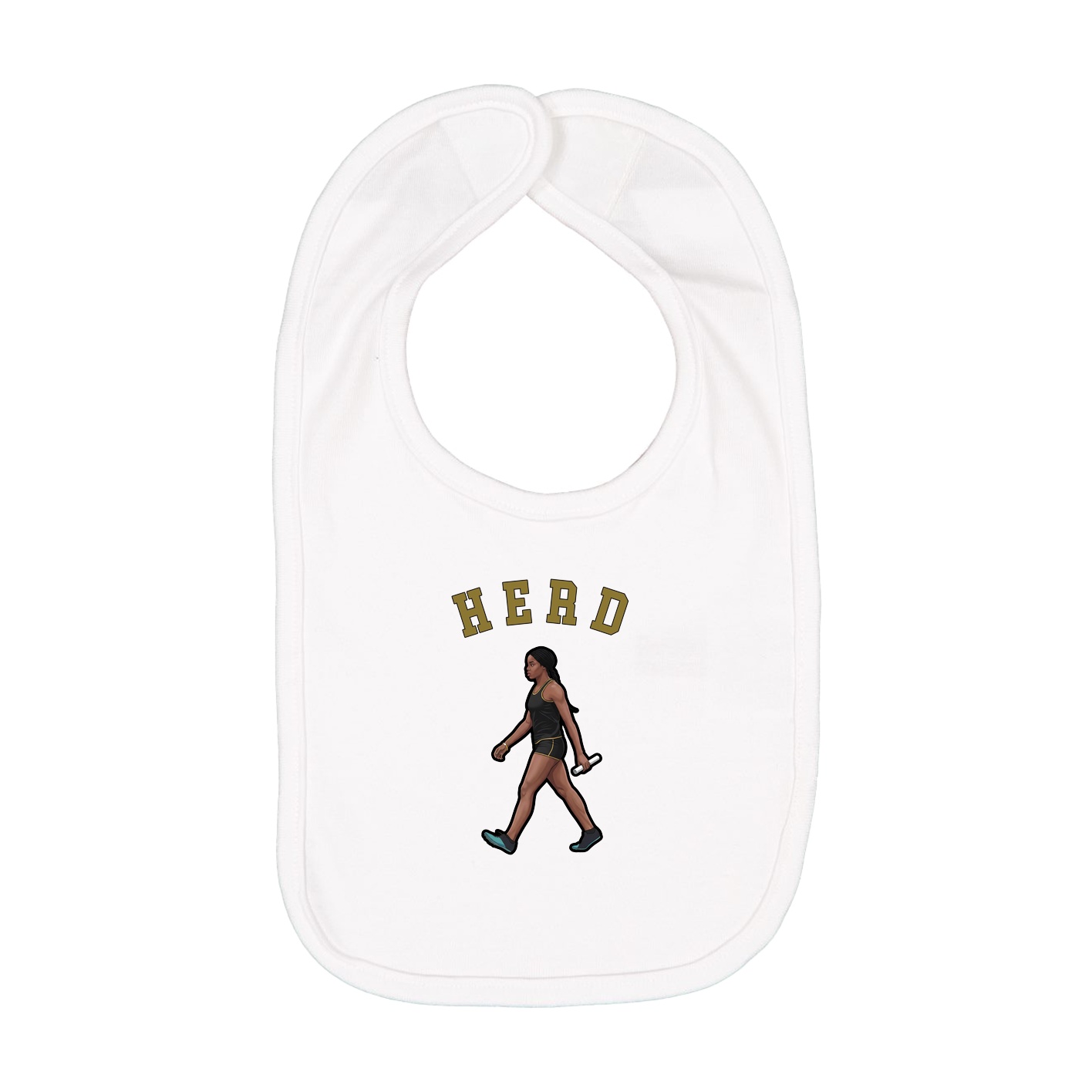 Infant Bib — Shirsey Arch in White