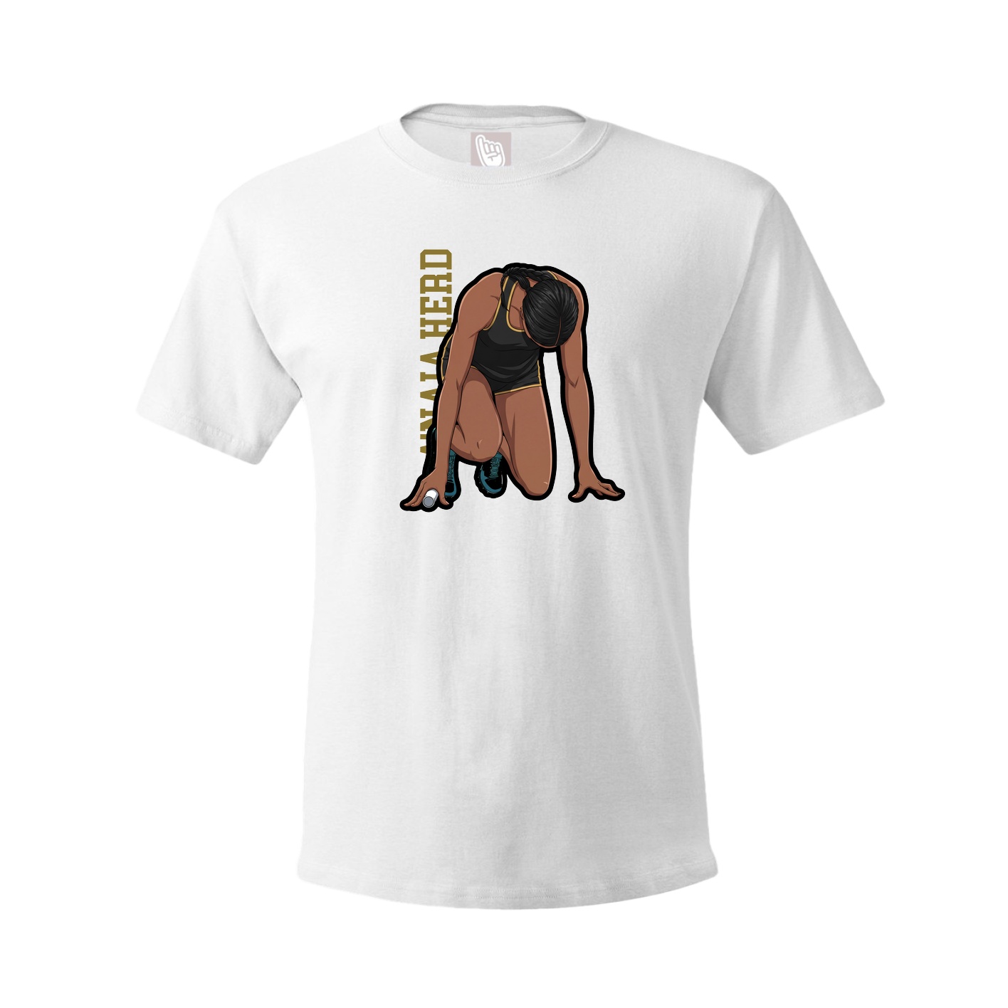 Tee — Name Vertical in White