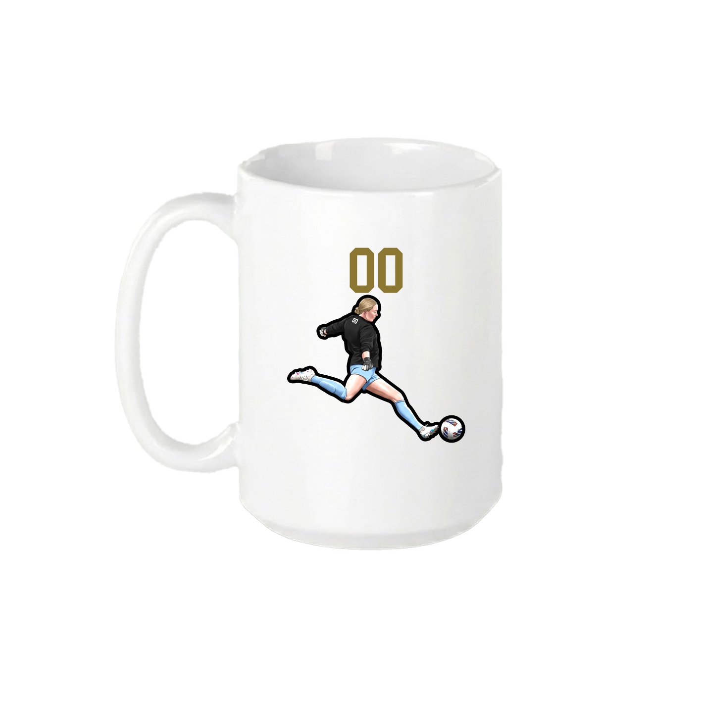 15oz Coffee Mug — Number Top in White
