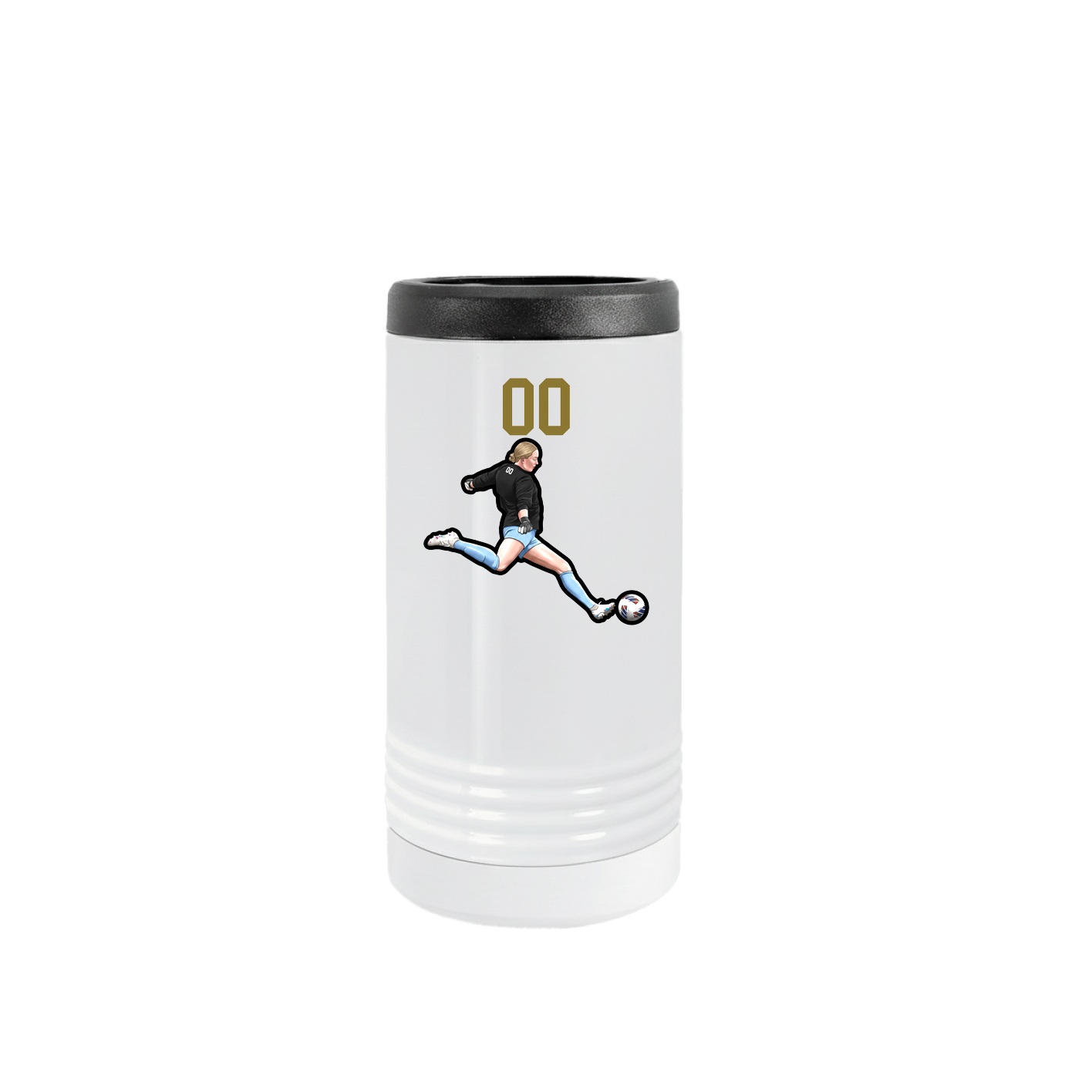 Slim Beverage Holder — Number Top in White