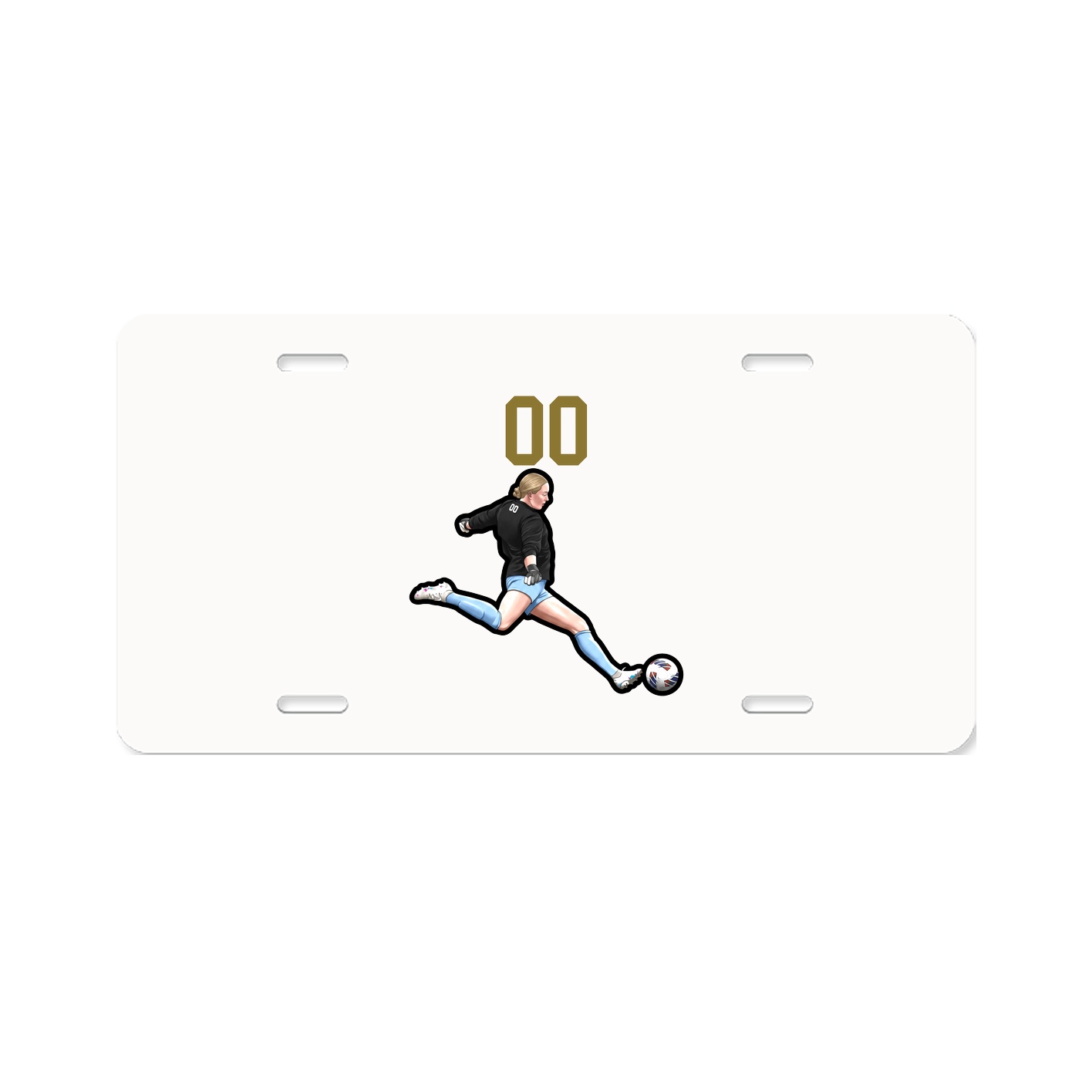 License Plate — Number Top in Classic