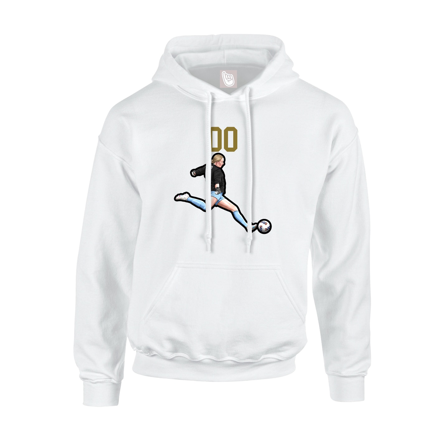 Hoodie — Number Top in White