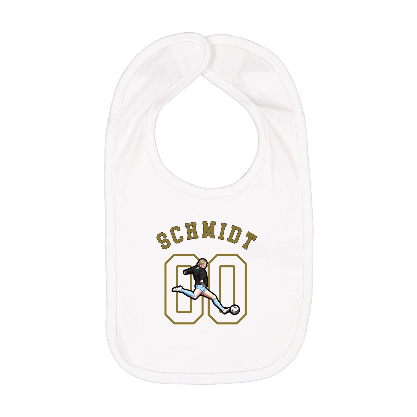 Infant Bib — Shirsey Arch in White