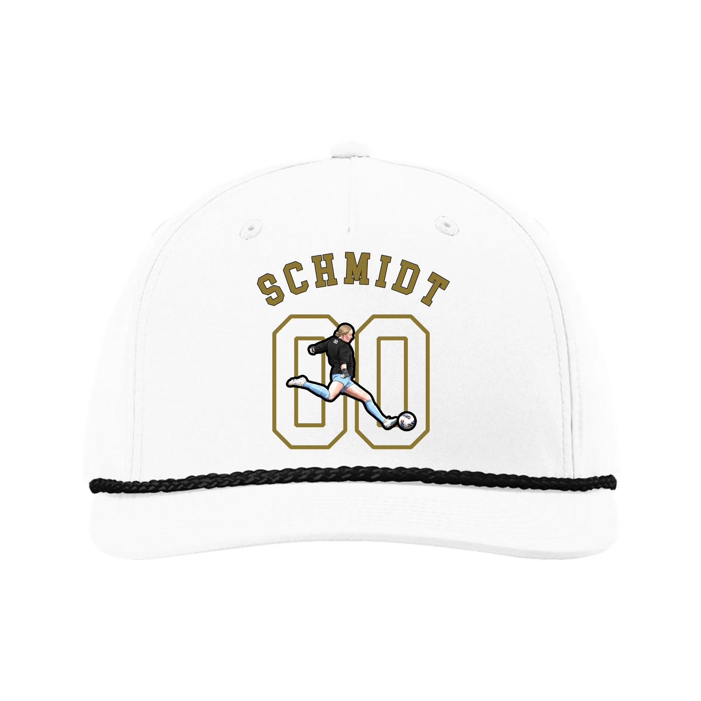 Five-Panel Classic Rope Cap — Shirsey Arch in White