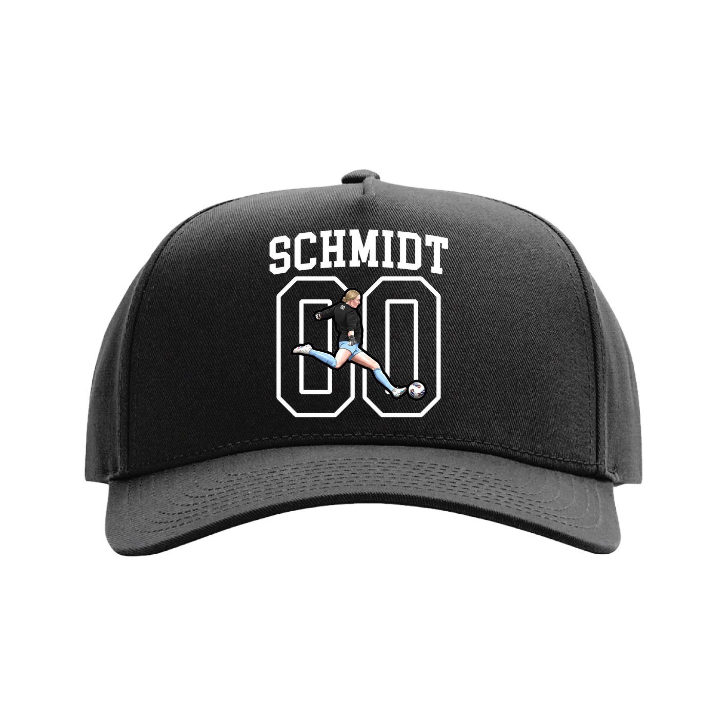 Full Fabric Five-Panel Champ Cap — Shirsey in Black