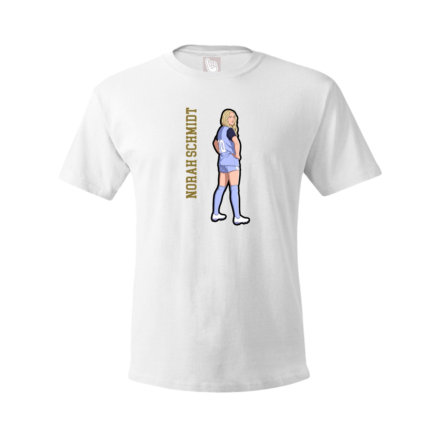 Youth Tee — Name Vertical in White