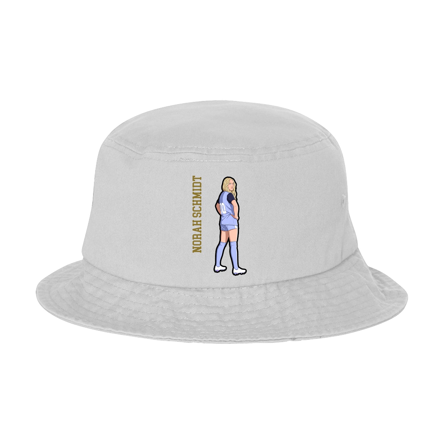 Bucket Cap — Name Vertical in White