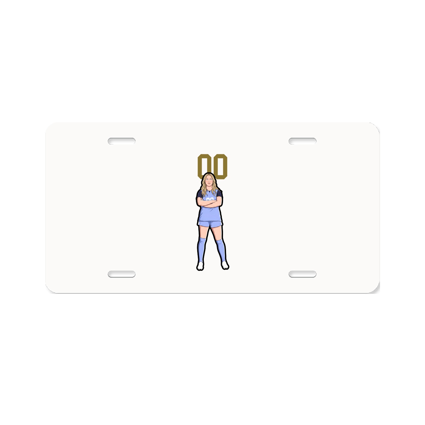 License Plate — Number Top in Classic