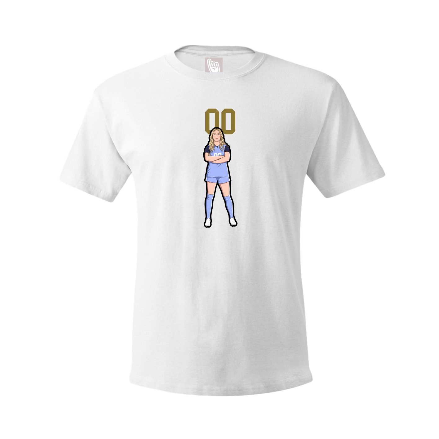 Youth Tee — Number Top in White