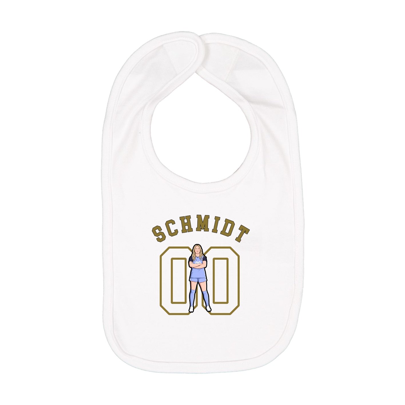 Infant Bib — Shirsey Arch in White