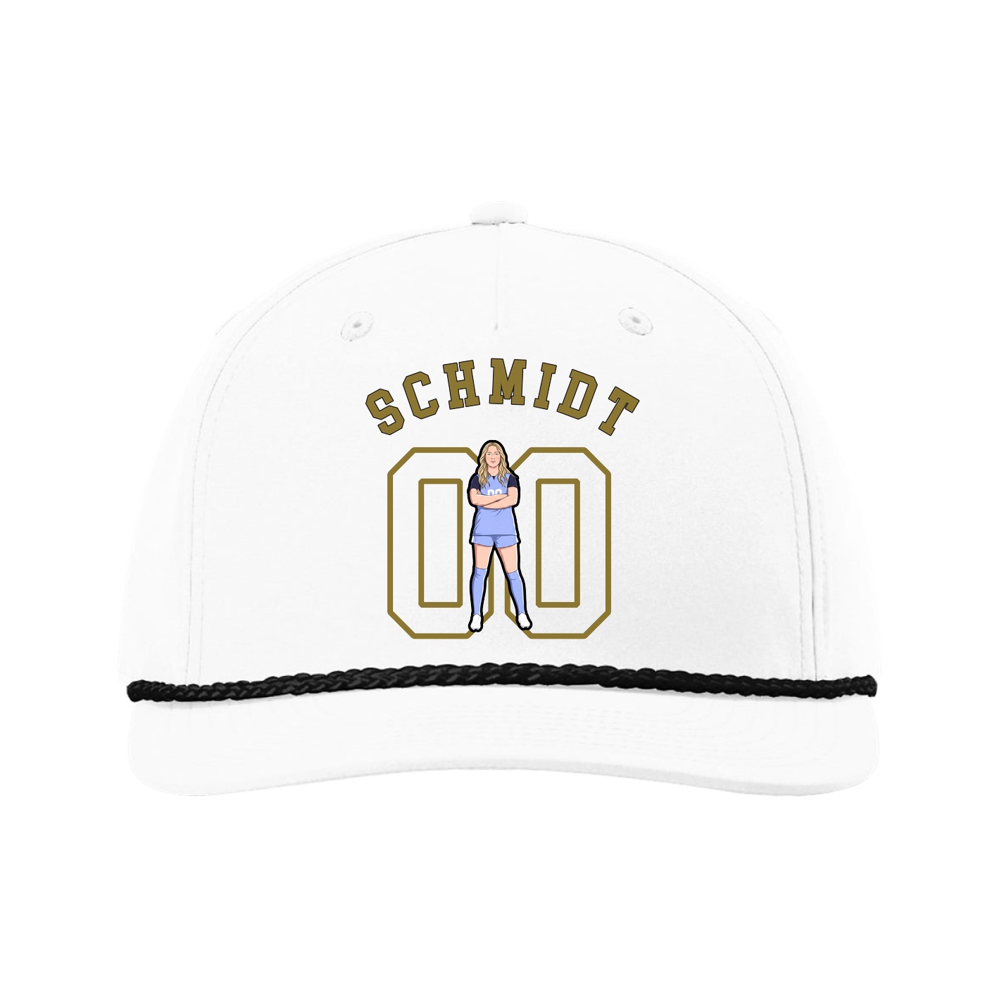 Five-Panel Classic Rope Cap — Shirsey Arch in White