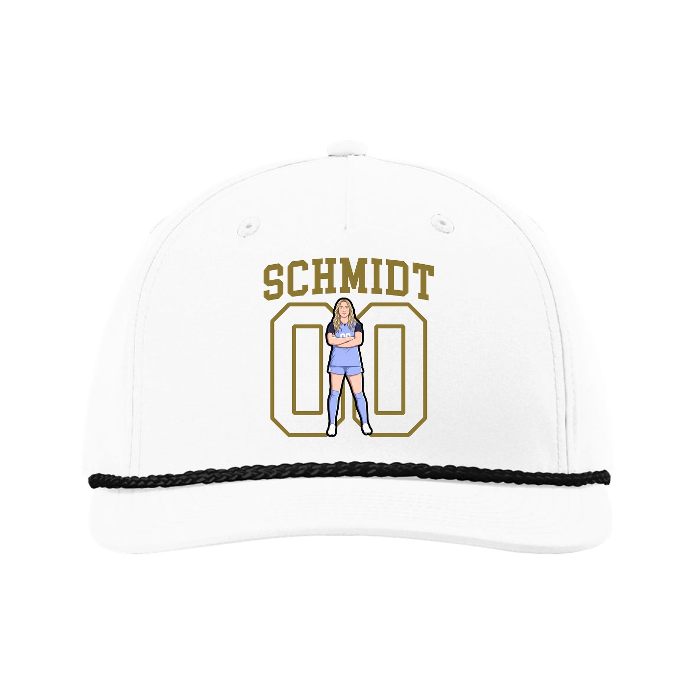 Five-Panel Classic Rope Cap — Shirsey in White