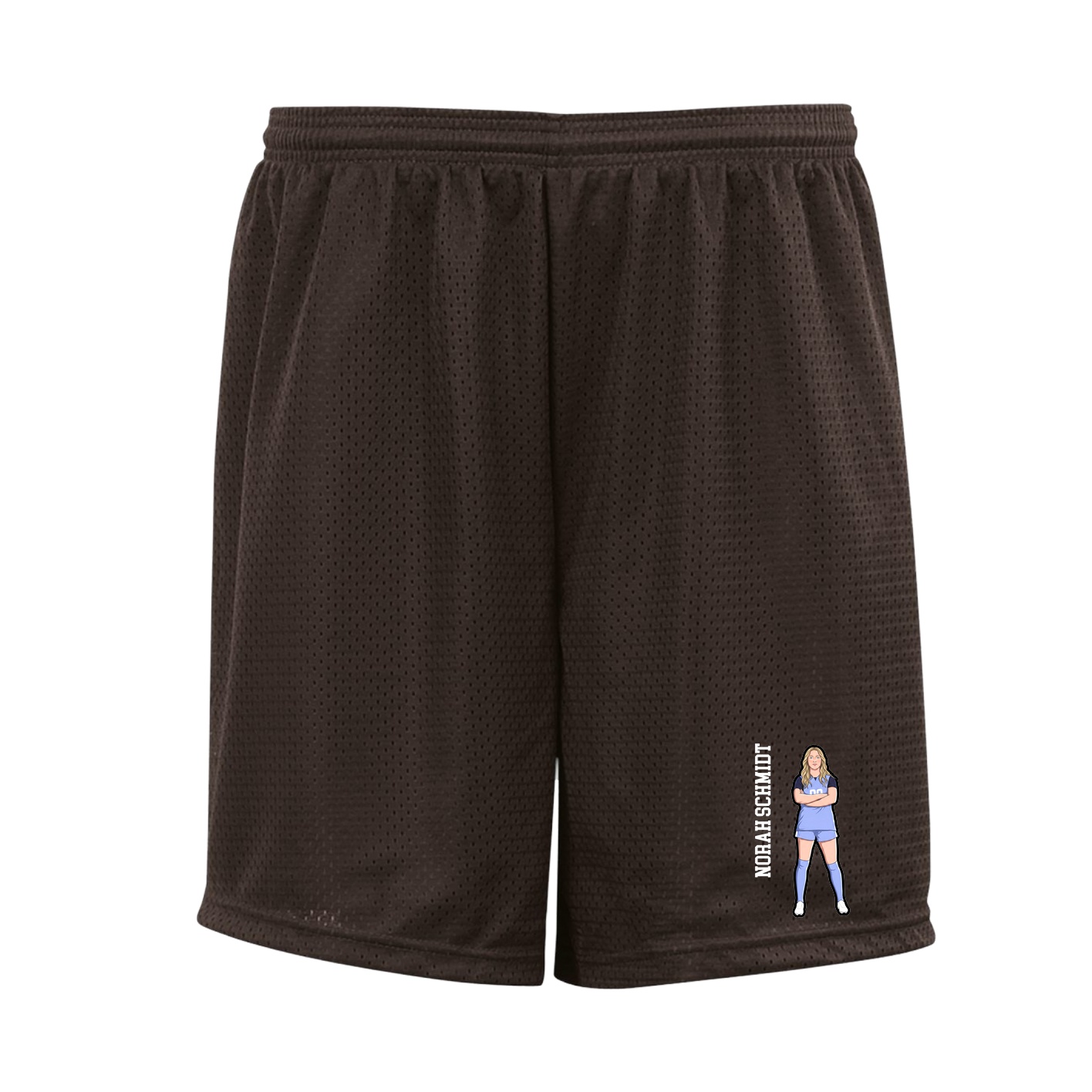 Shorts — Name Vertical in Brown
