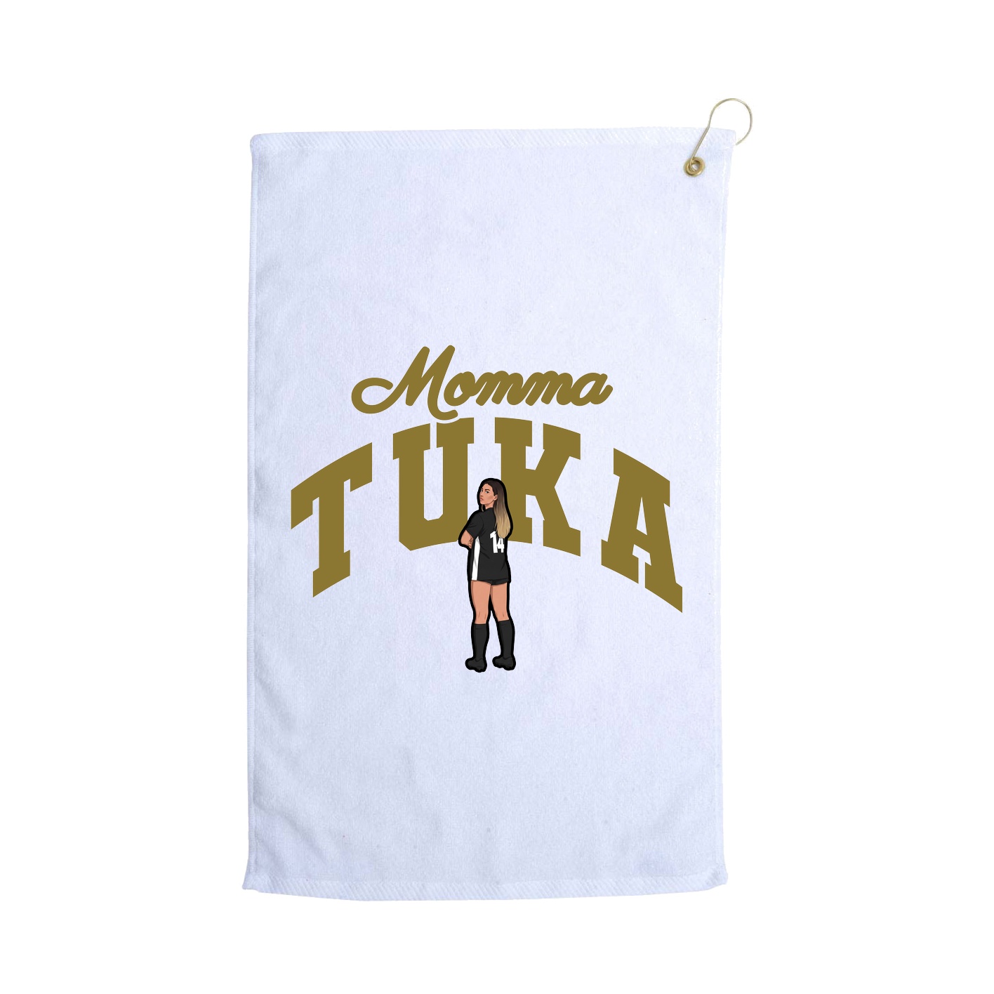 Golf Towel — Mothers Day Arch in White