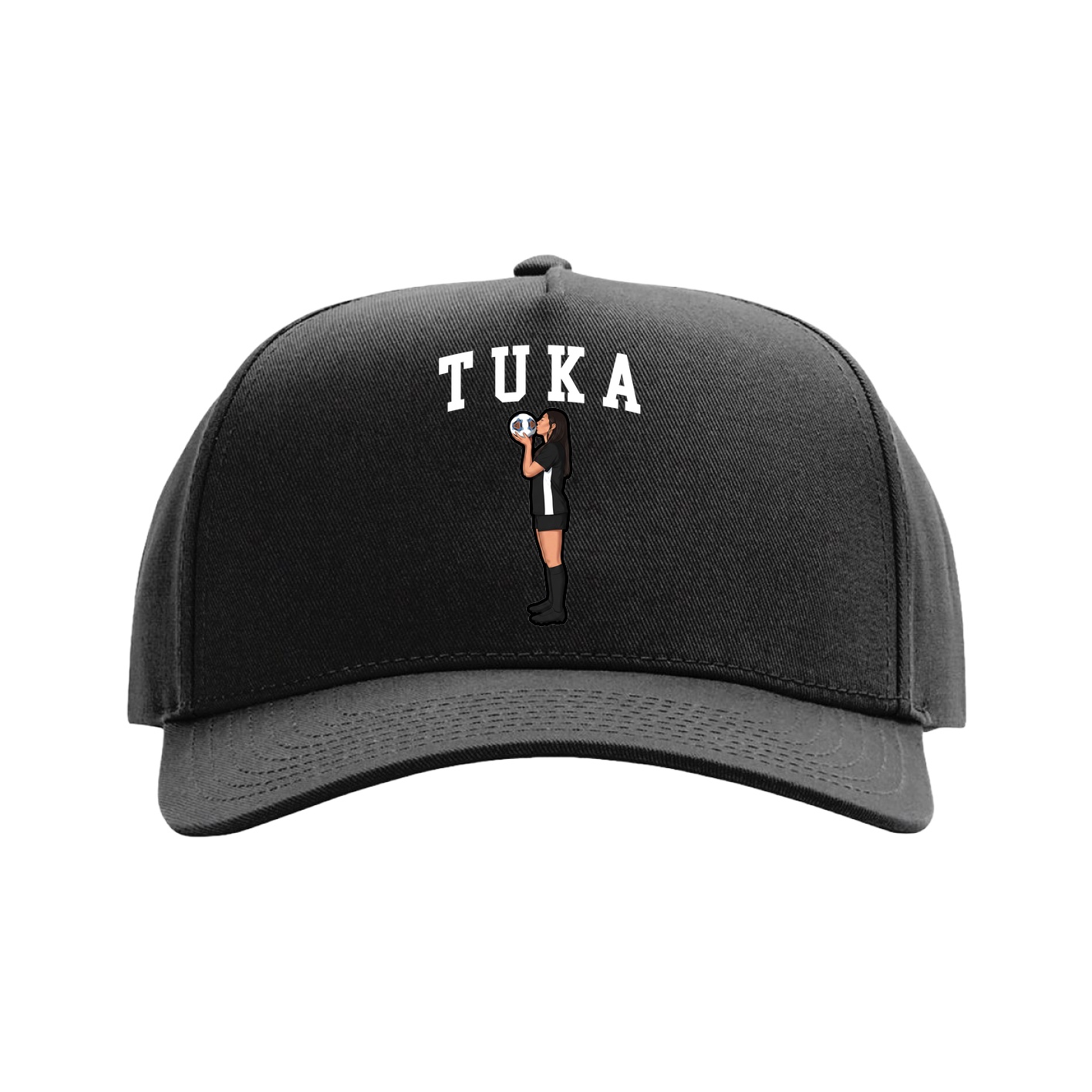 Full Fabric Five-Panel Champ Cap — Shirsey in Black