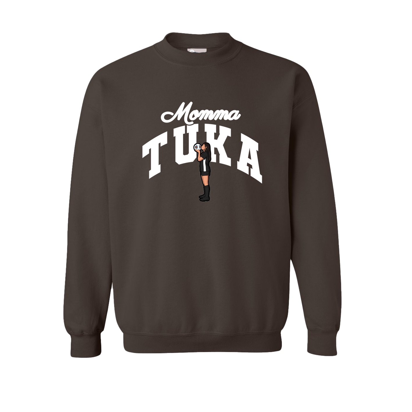 Fleece Crew — Mothers Day Arch in Brown