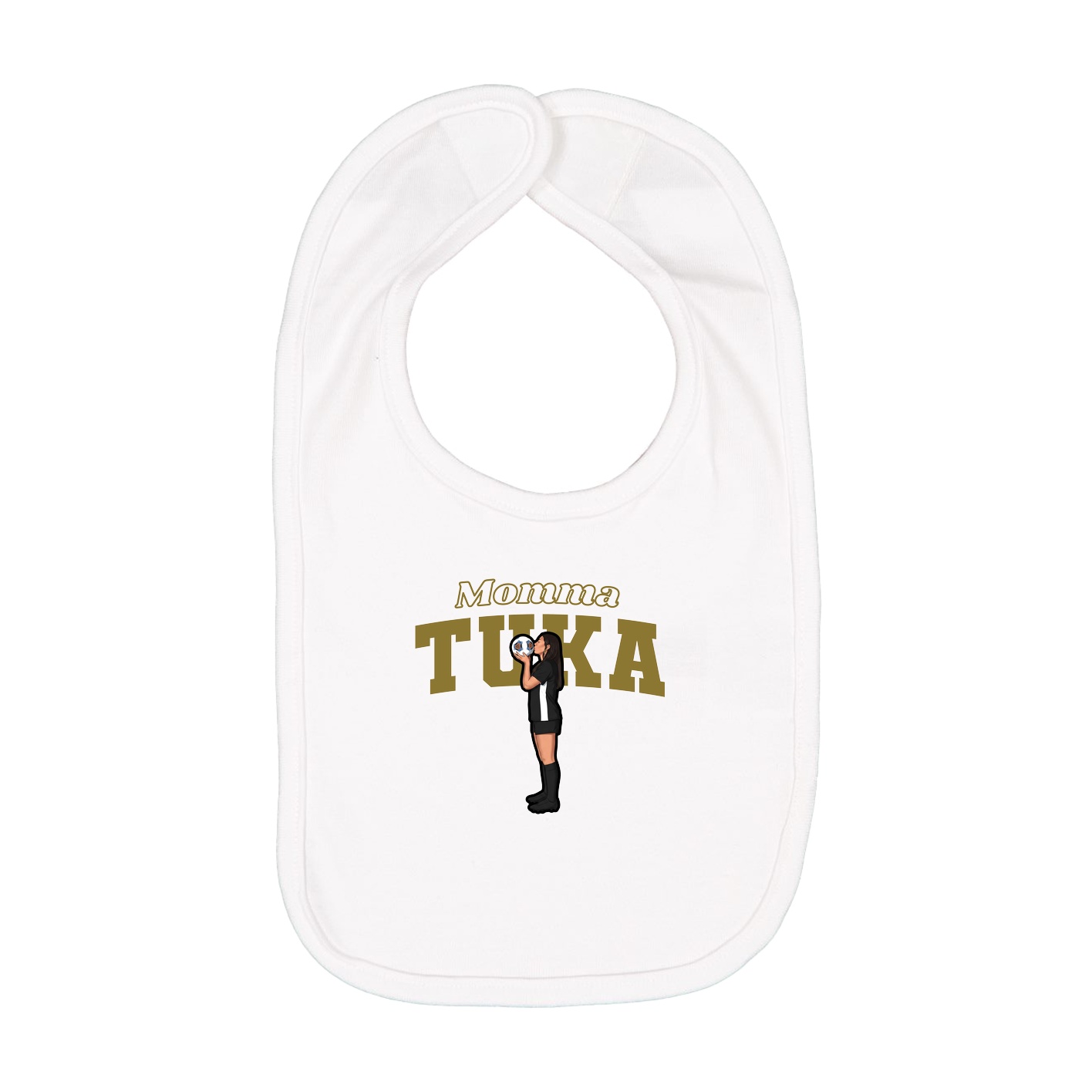 Infant Bib — Mothers Day Block in White