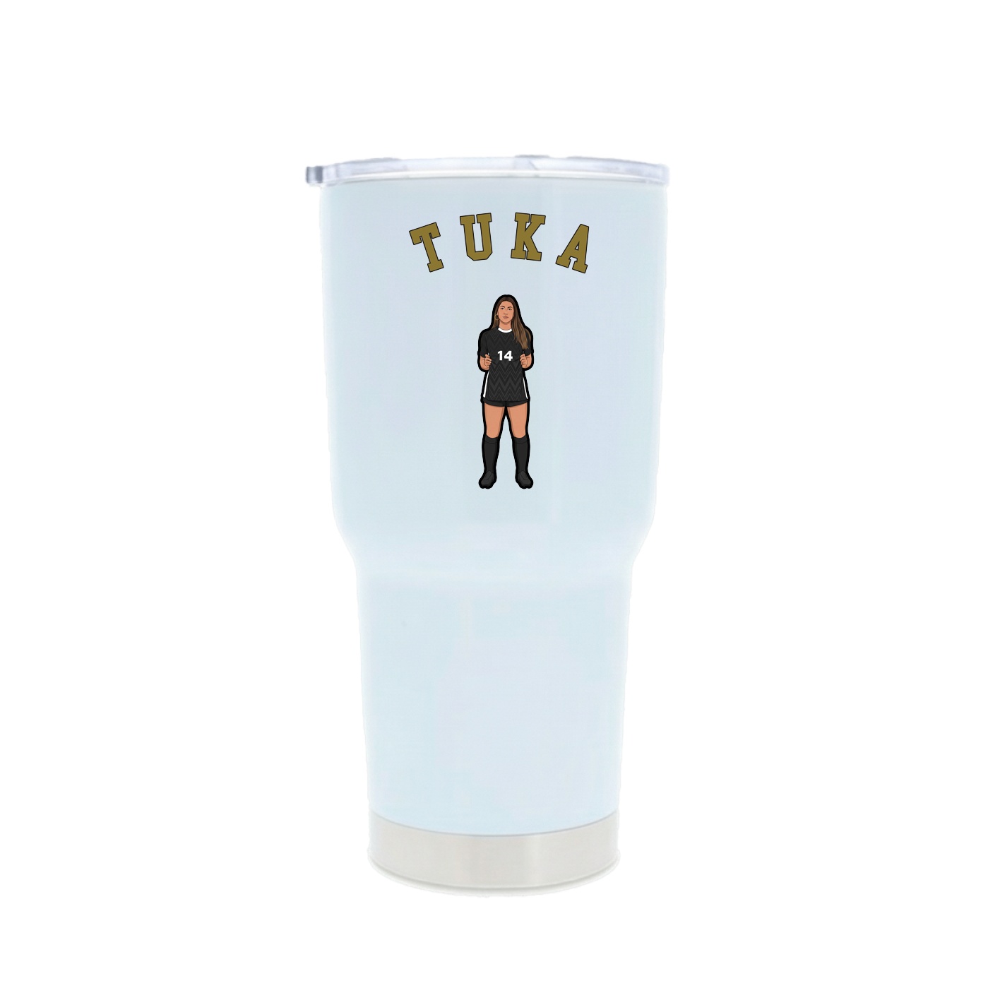 30oz Stainless Steel Tumbler — Shirsey Arch in White
