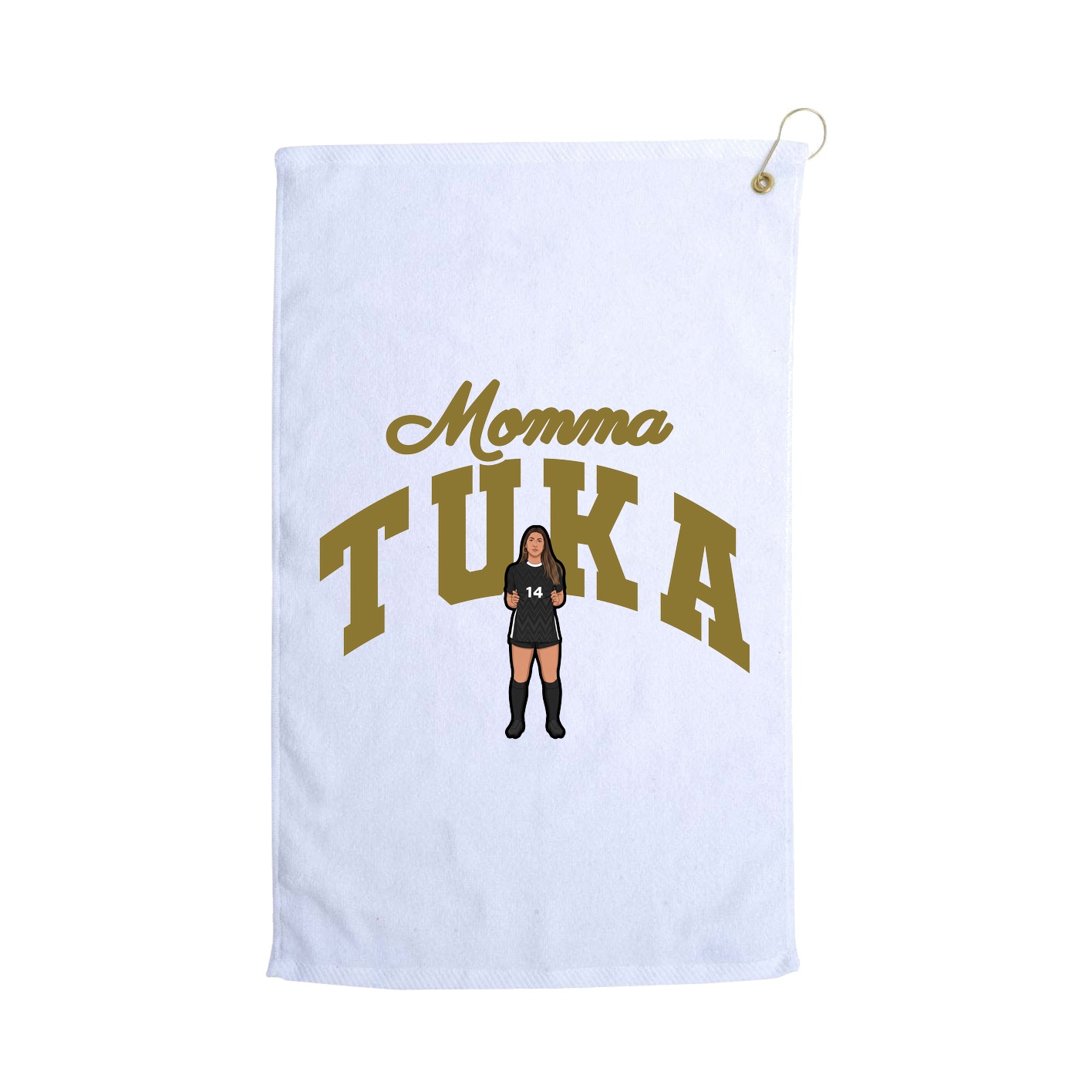 Golf Towel — Mothers Day Arch in White