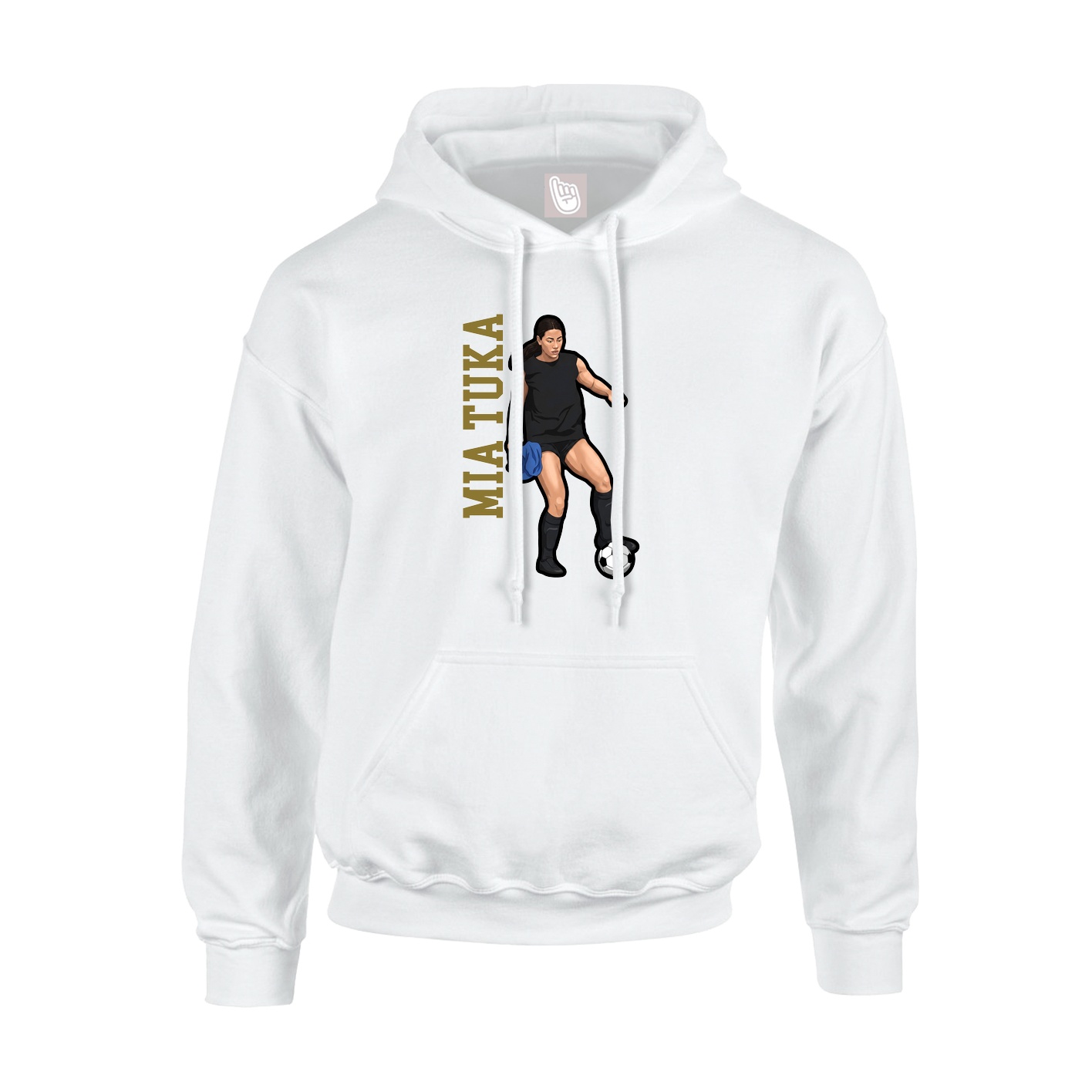 Youth Hoodie — Name Vertical in White