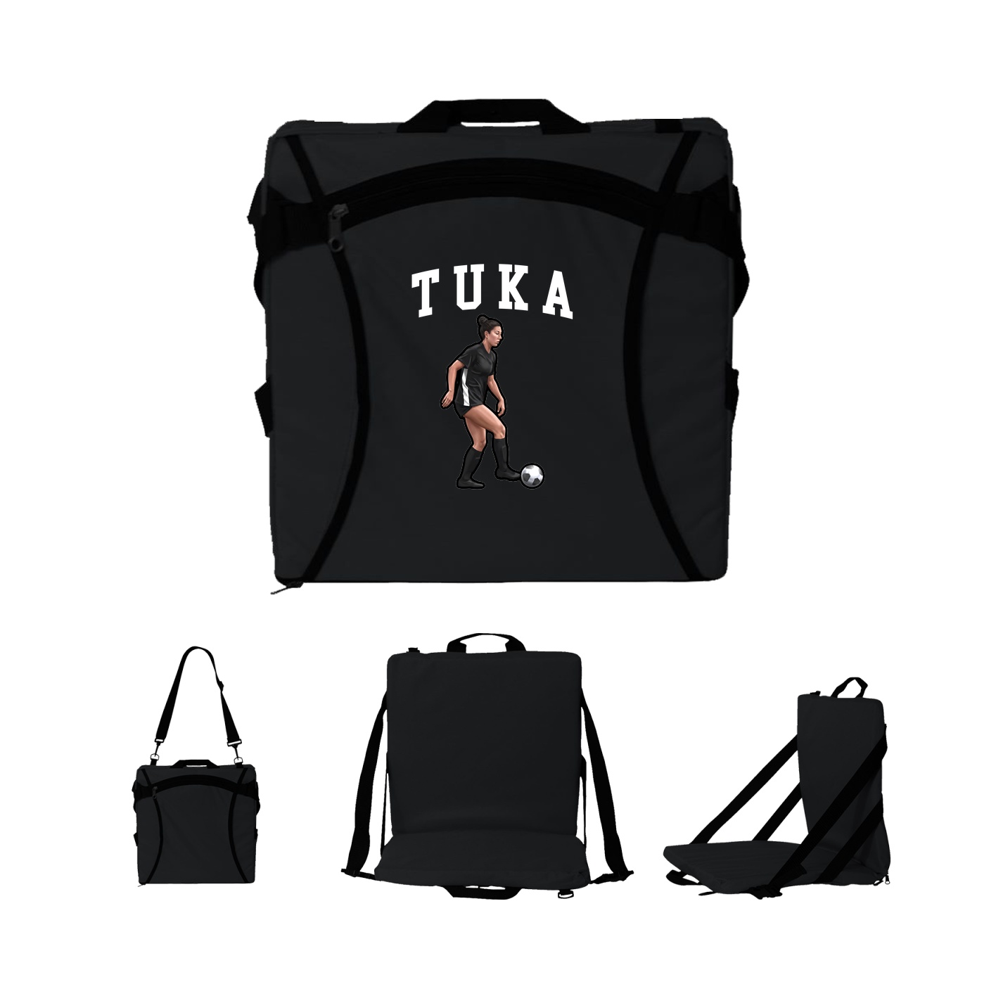 Folding Stadium Seat — Shirsey in Black