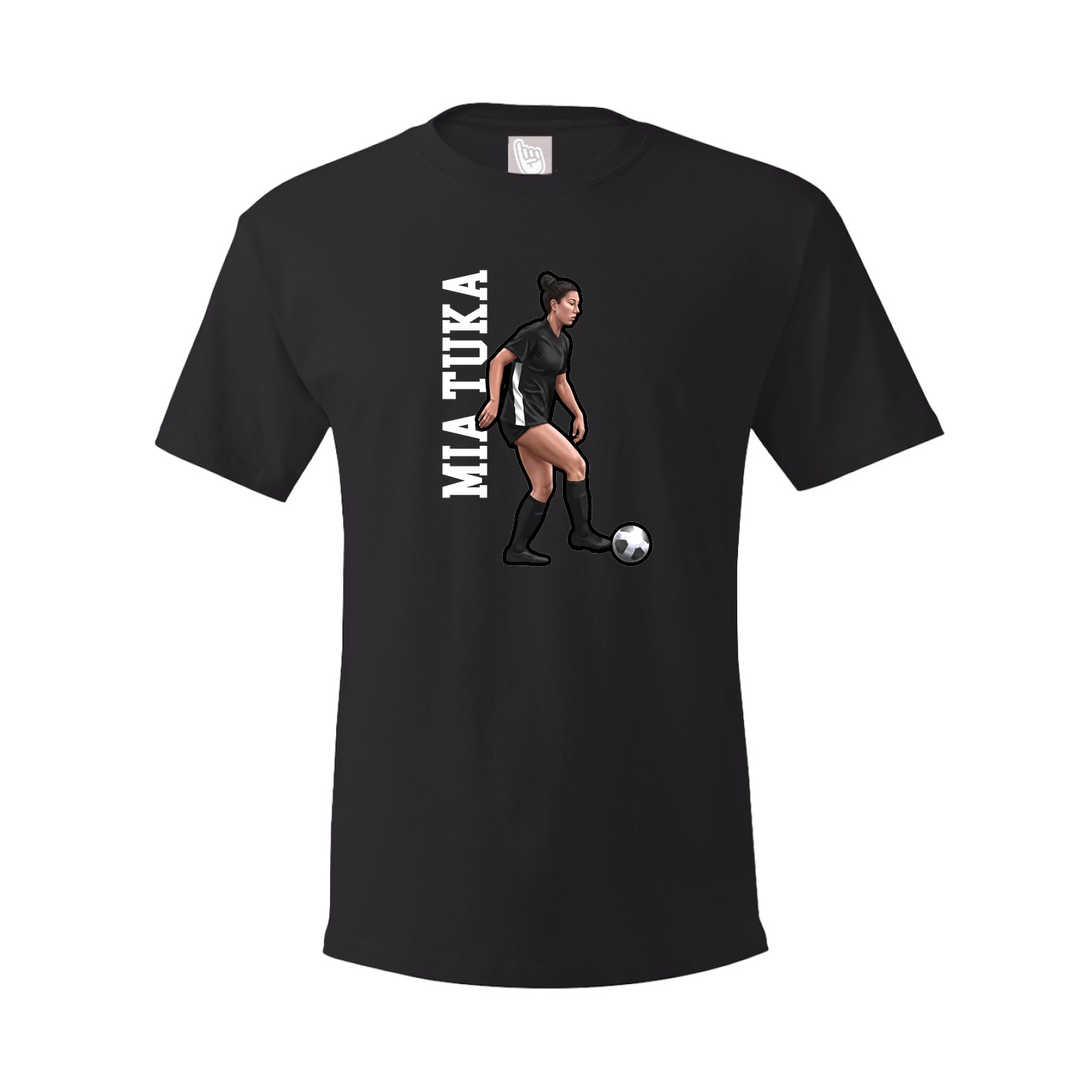 Youth Tee — Name Vertical in Black