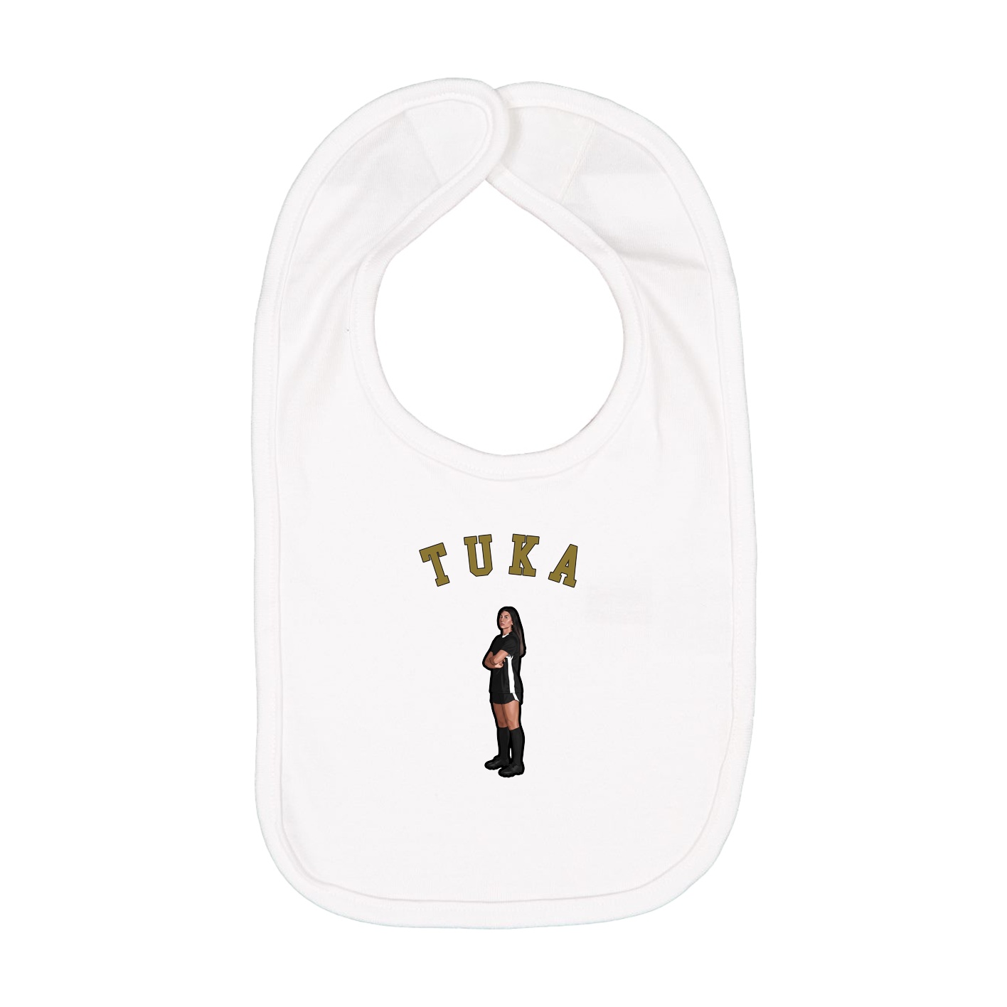 Infant Bib — Shirsey Arch in White
