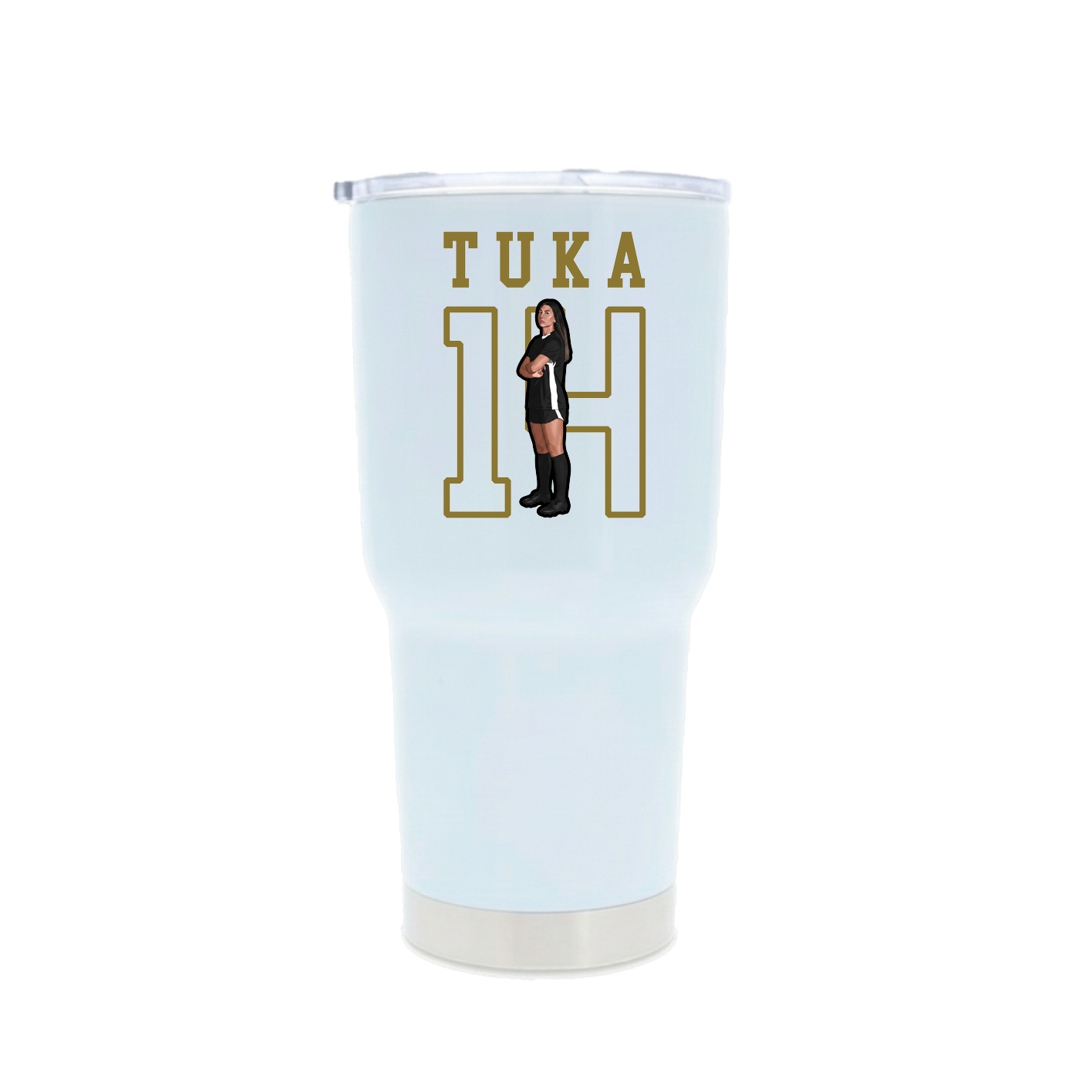 30oz Stainless Steel Tumbler — Shirsey in White