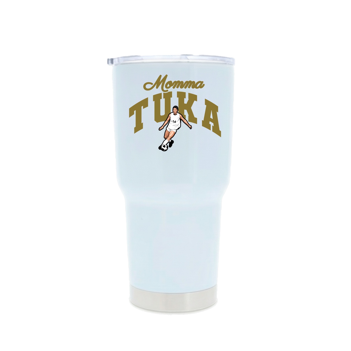 30oz Stainless Steel Tumbler — Mothers Day Arch in White