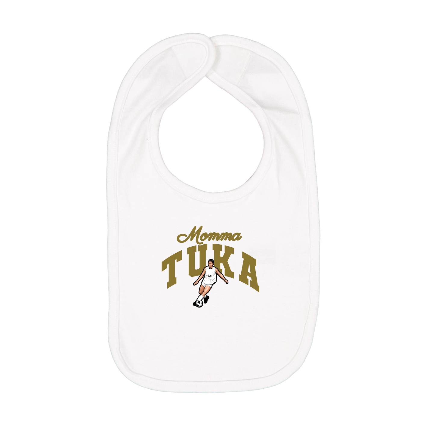 Infant Bib — Mothers Day Arch in White